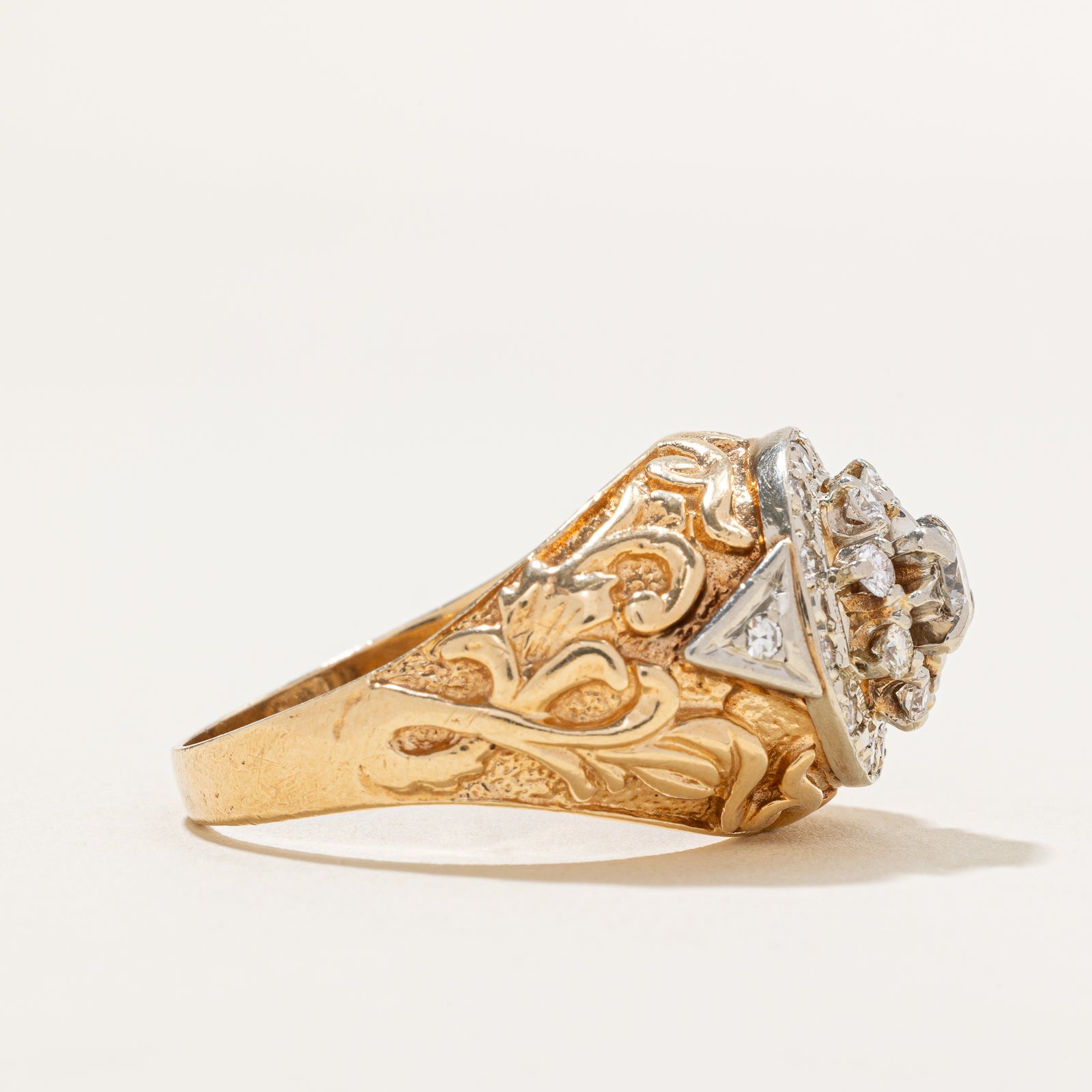 Diamond Double Halo Dome Ring | 1.17ctw | SZ 11.75