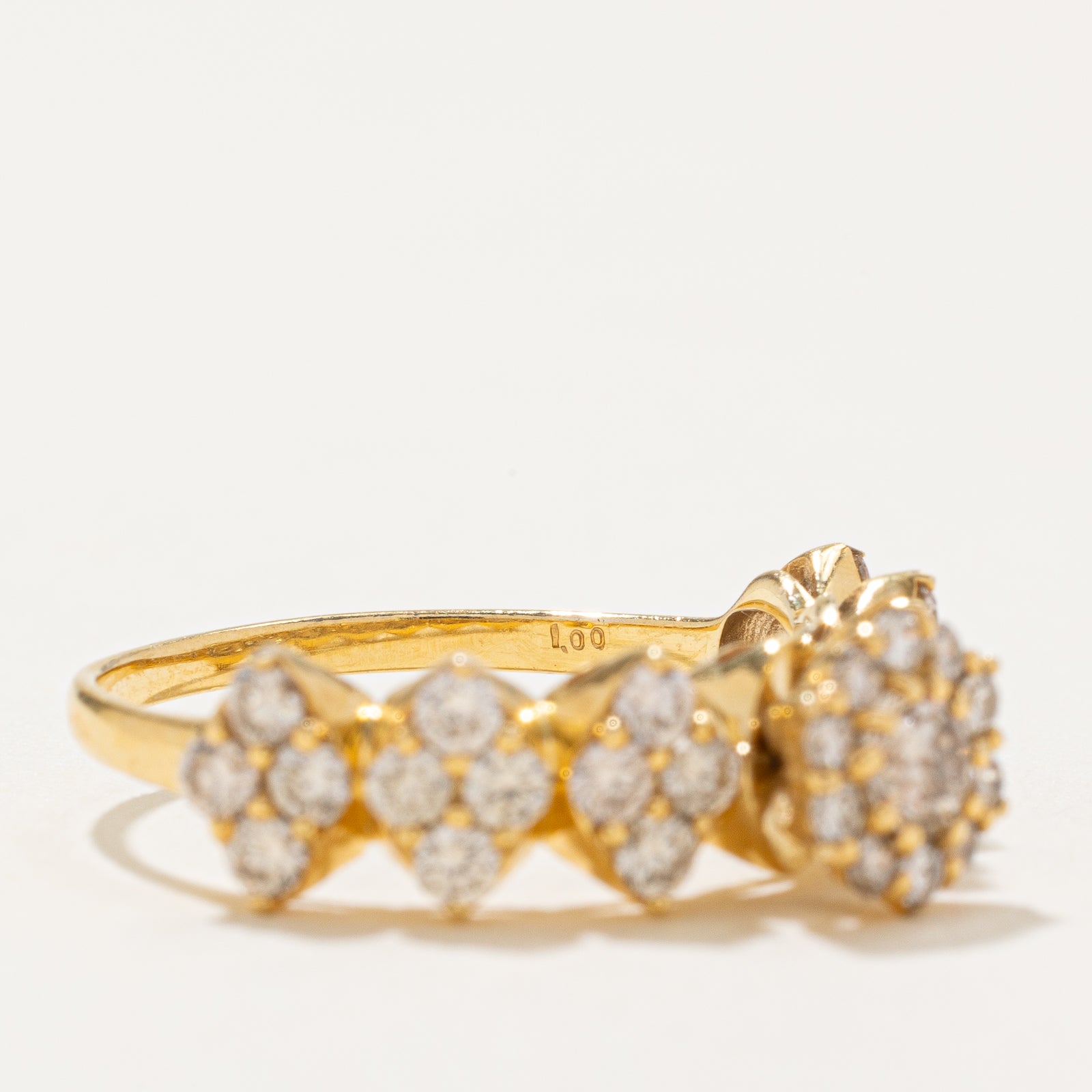 Accented Diamond Halo Ring | 1.00ctw | SZ 6.5