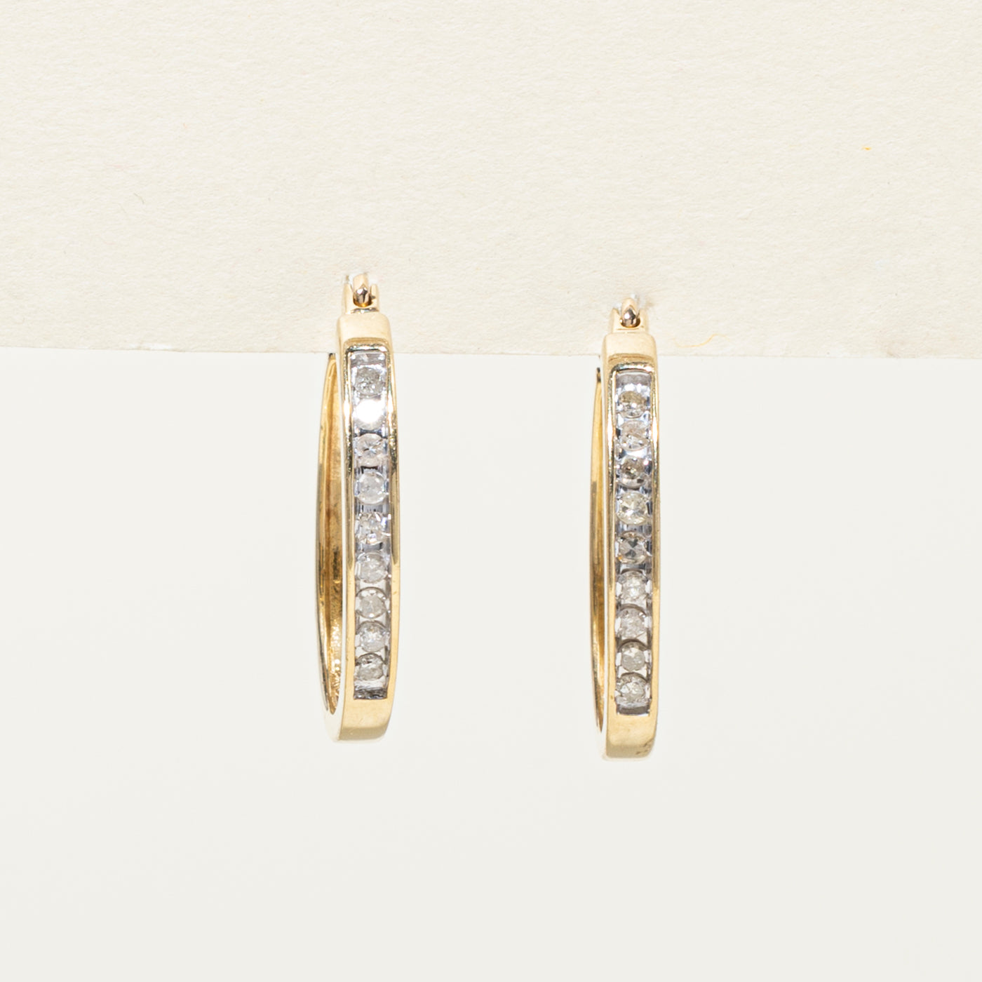 10K Diamond Hoop Earrings | 0.27ctw