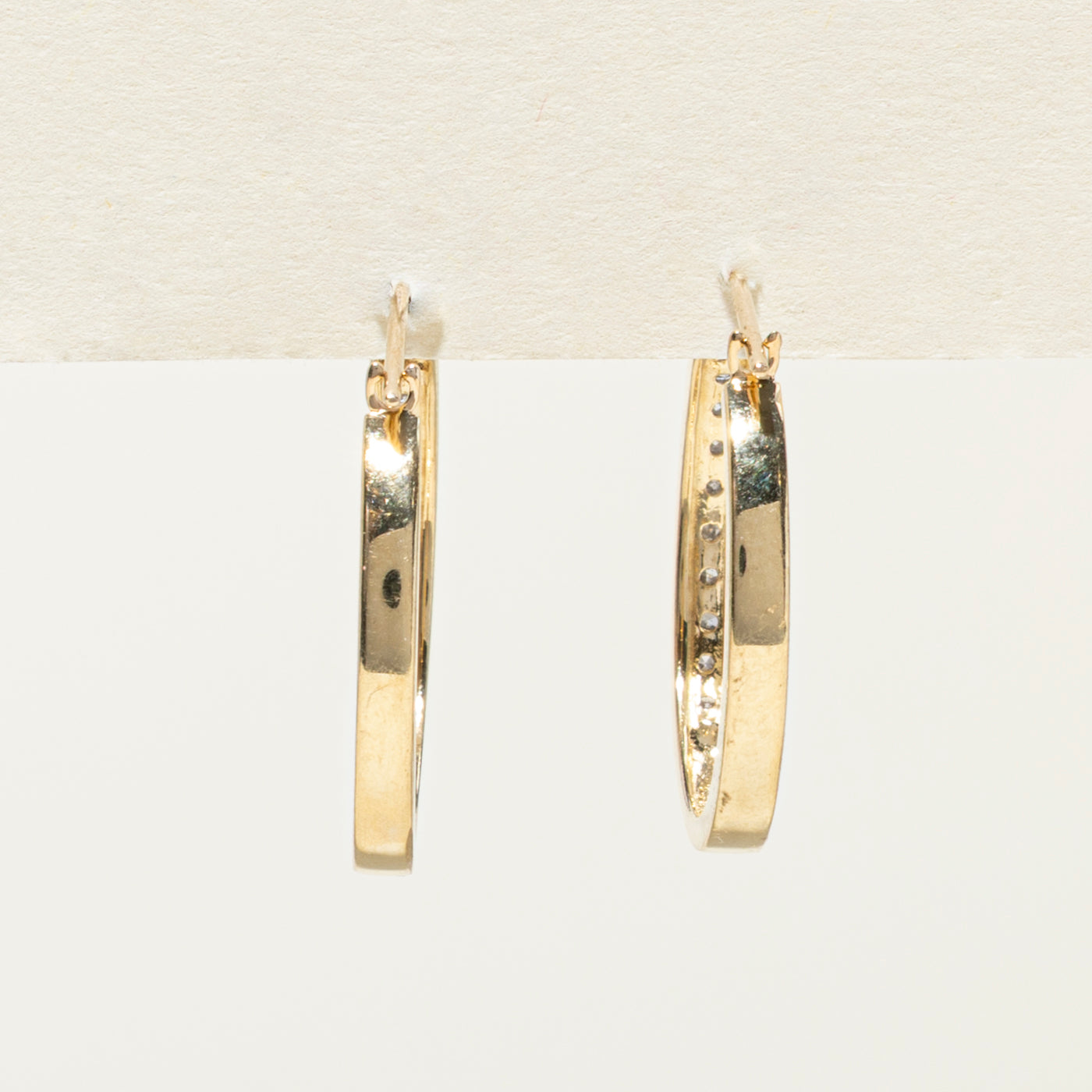 10K Diamond Hoop Earrings | 0.27ctw
