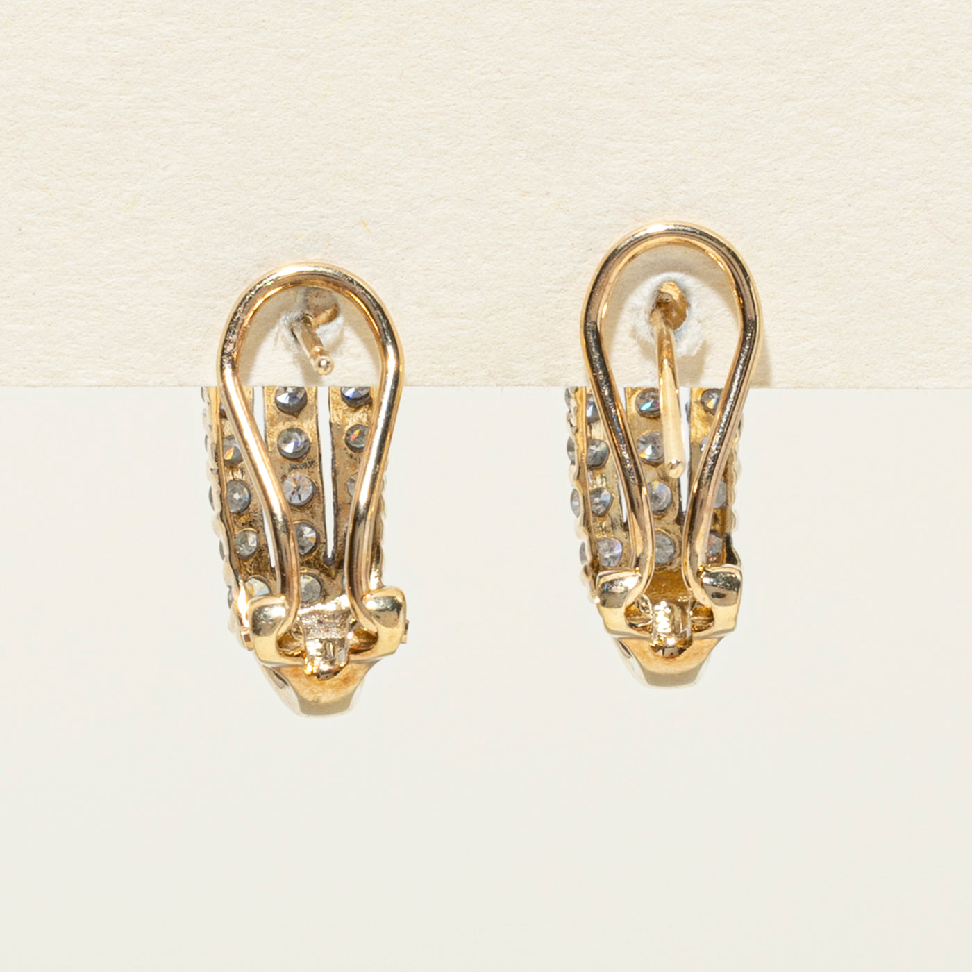 Multi Row Diamond Huggie Earrings | 1.00ctw