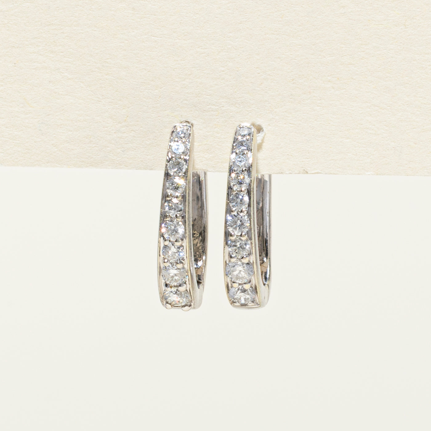10K Diamond Huggie Earrings | 0.47ctw