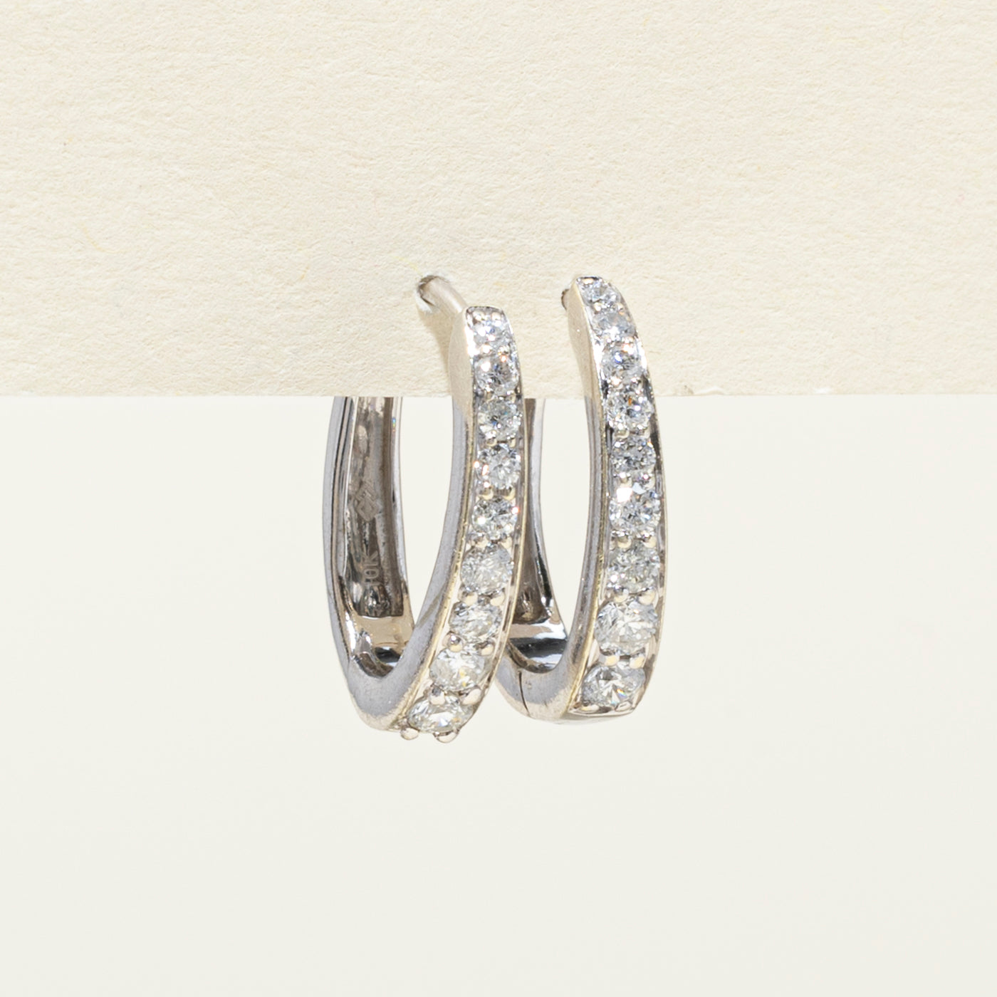 10K Diamond Huggie Earrings | 0.47ctw