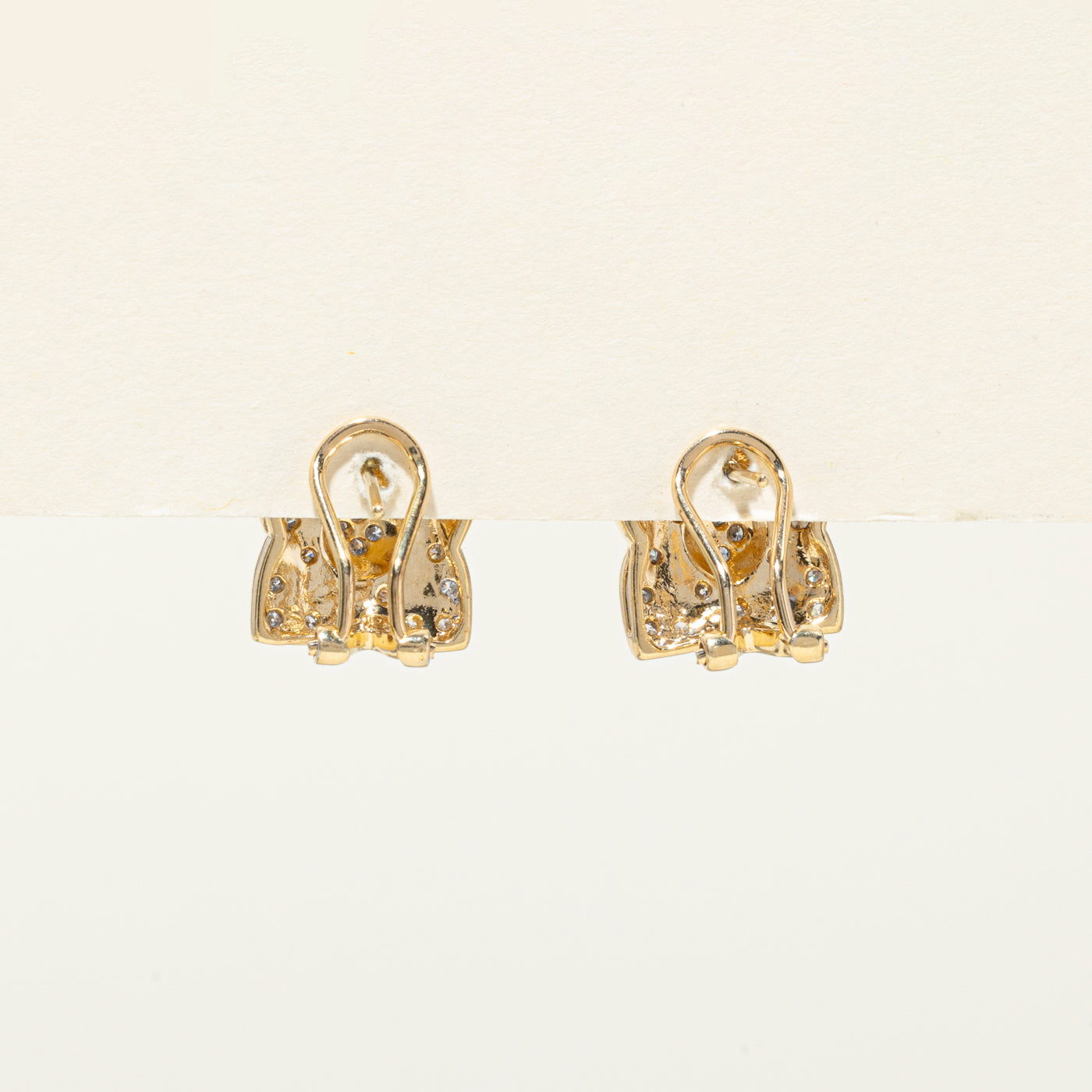 Boucles d'oreilles puces serties de diamants | 0,44 ct