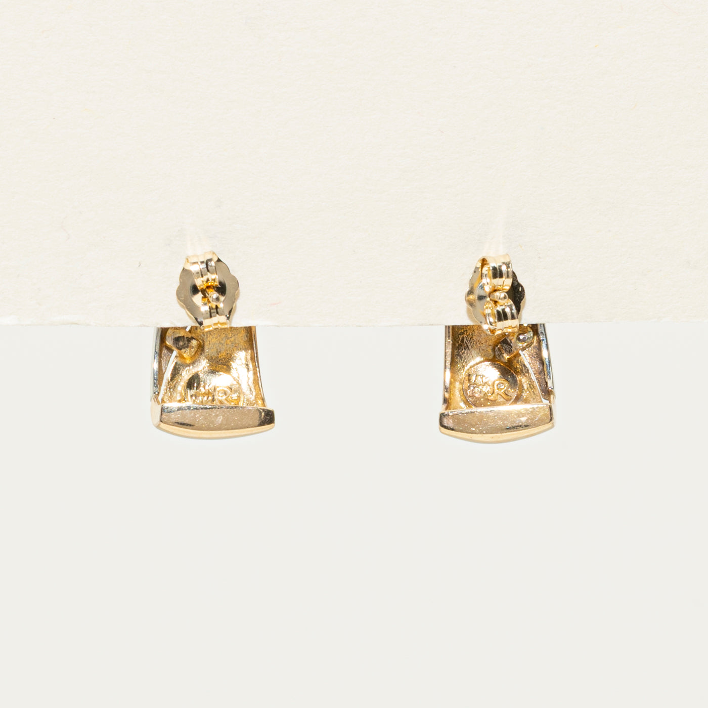 Diamond Angled Cluster Stud Earrings | 0.12ctw