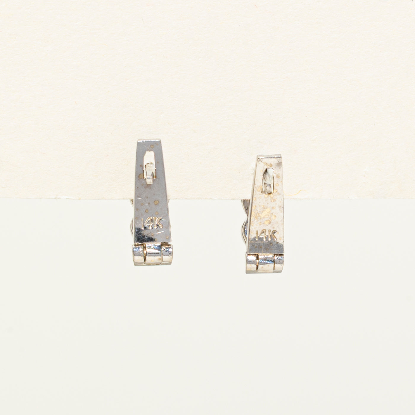 14K Bezel Set Diamond Huggie Earrings | 0.32ctw