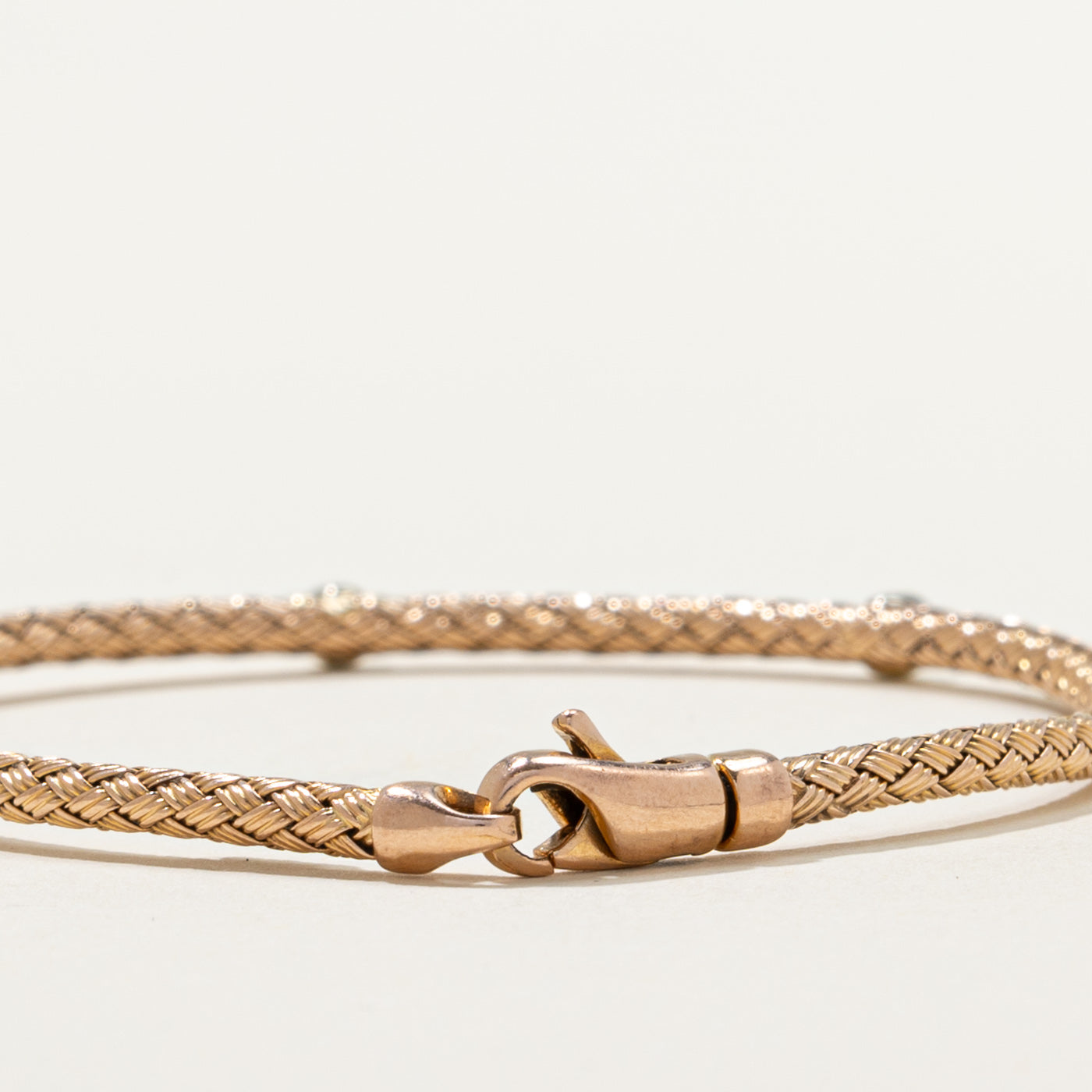 Three Stone Diamond Woven Bracelet | 0.10ctw | 7.25"