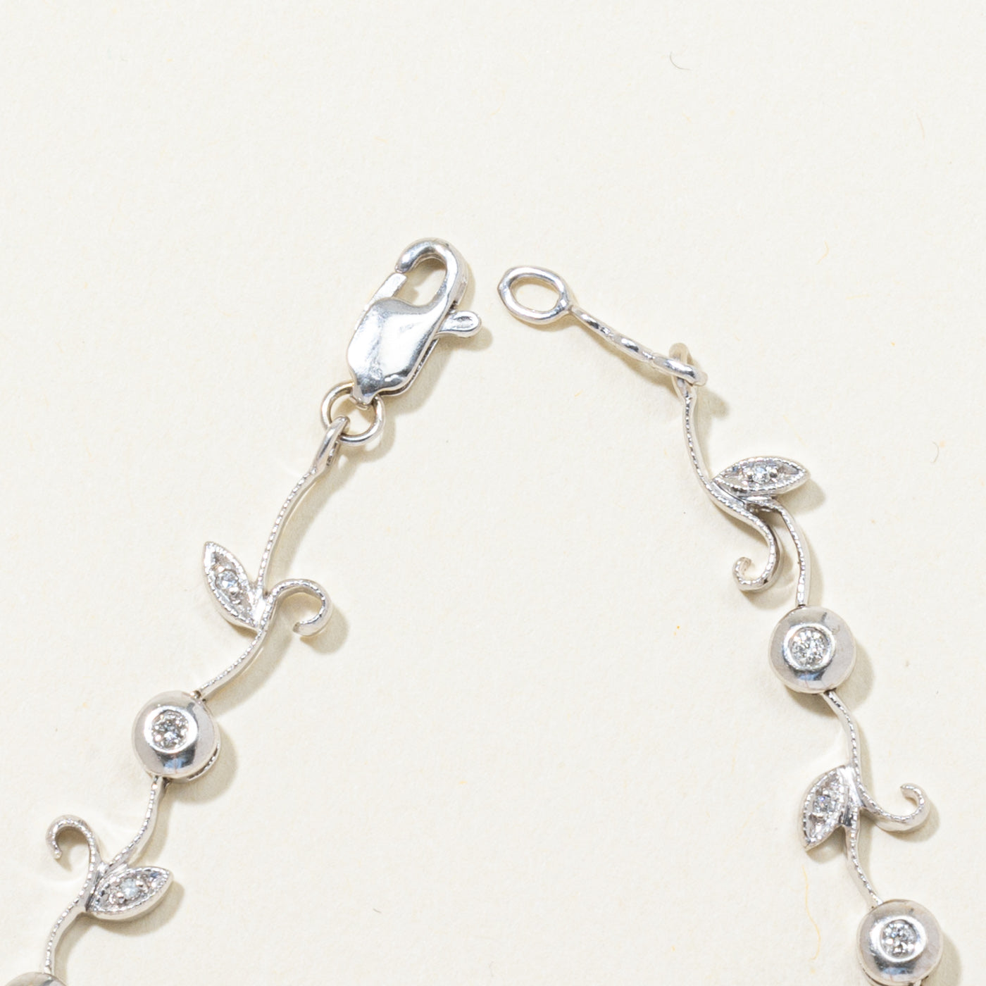 Diamond Leaf Vine Design Bracelet | 0.25ctw | 7.25"
