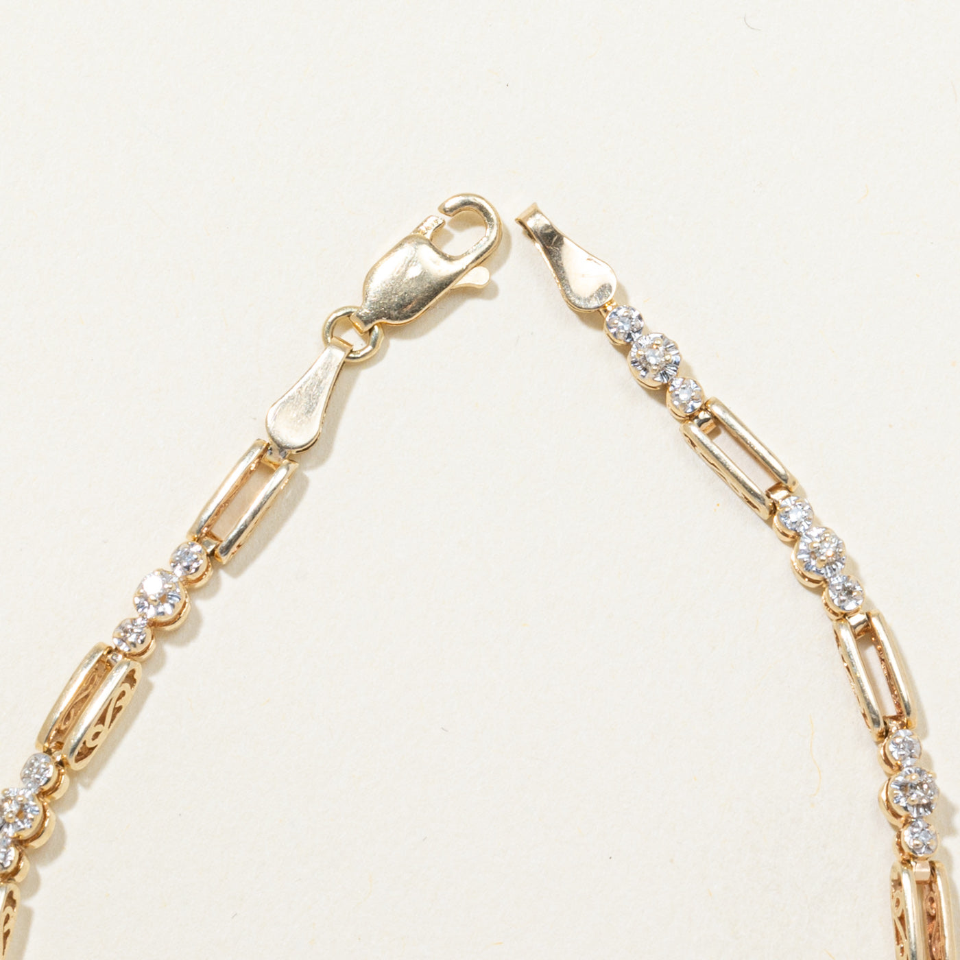 Diamond Open Link Tennis Bracelet | 0.25ctw | 7.25"