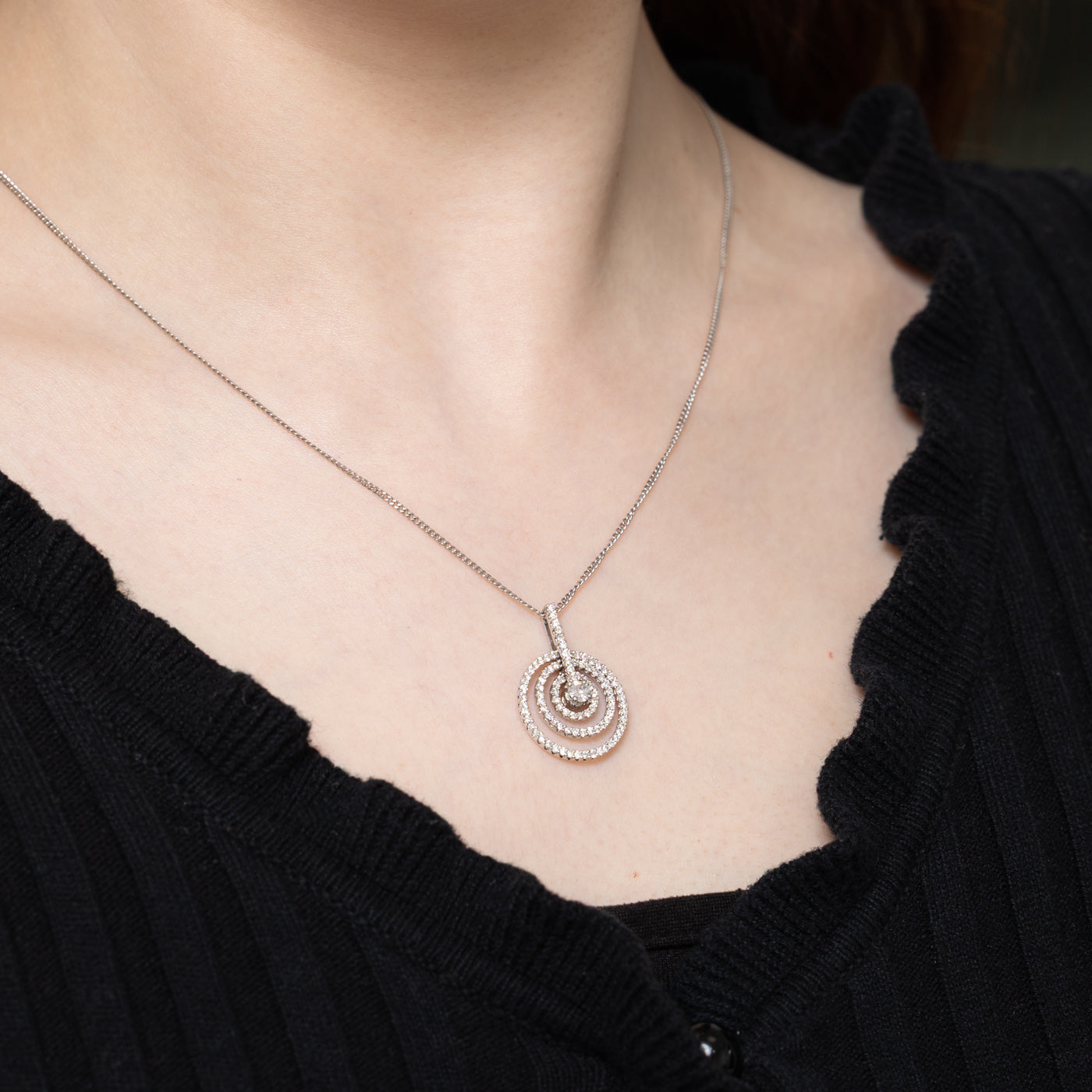 Diamond Multi Circle Pendant | 0.91ctw