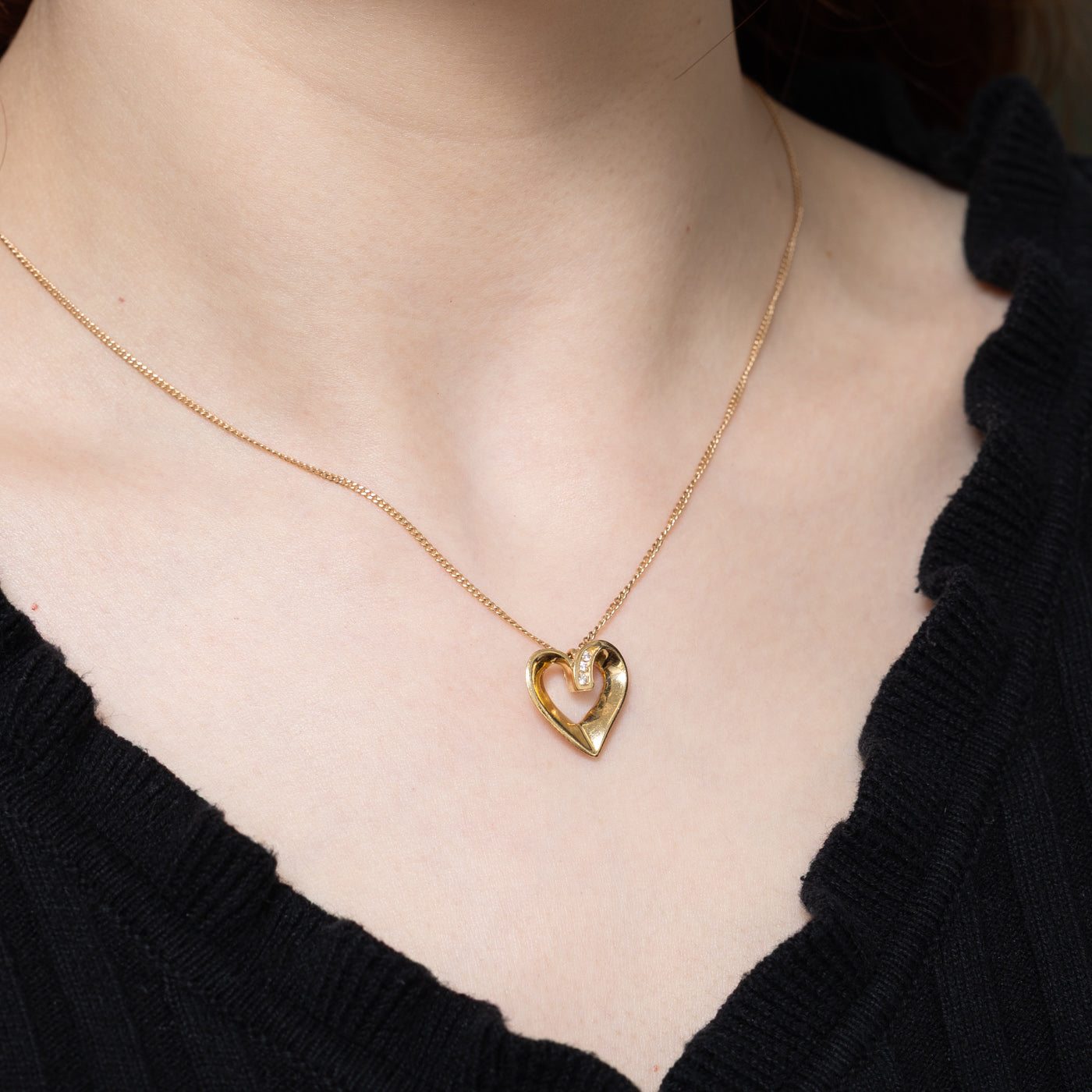 Diamond Open Heart Pendant | 0.06ctw