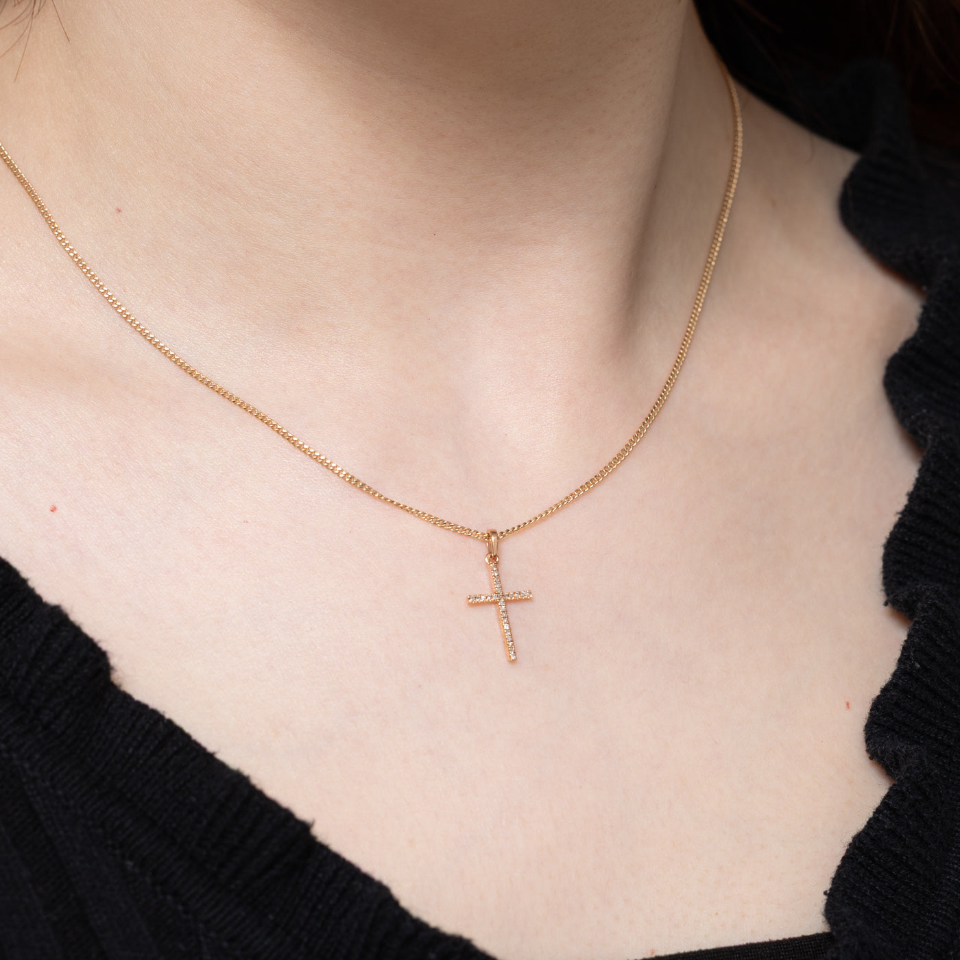 Diamond Cross Pendant | 0.03ctw