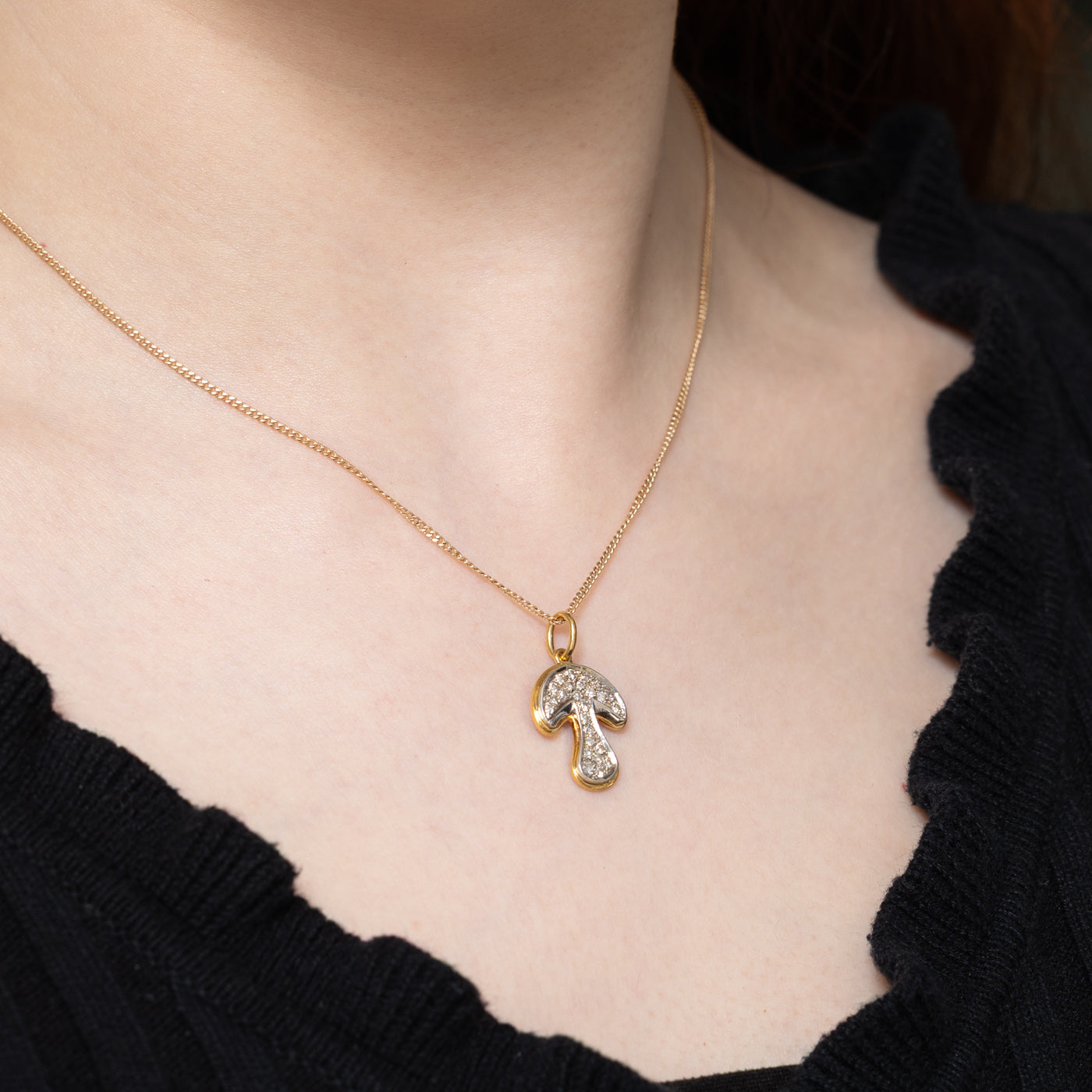 Diamond Mushroom Pendant | 0.35ctw