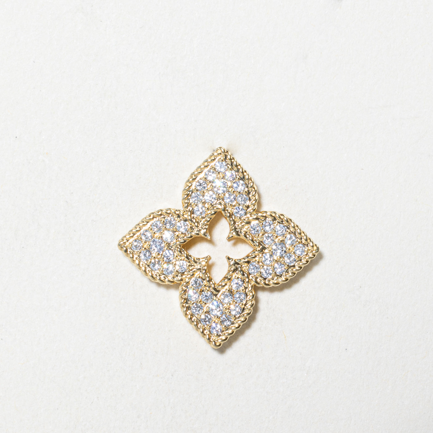 Pave Set Diamond Floral Pendant | 0.36ctw