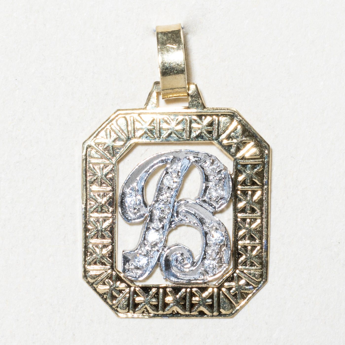 Diamond 'B' Initial Pendant | 0.05ctw