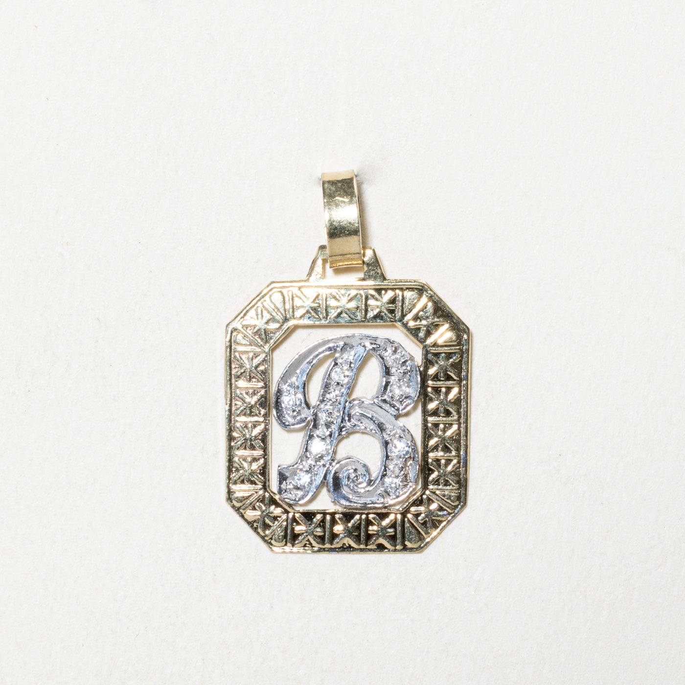 Diamond 'B' Initial Pendant | 0.05ctw