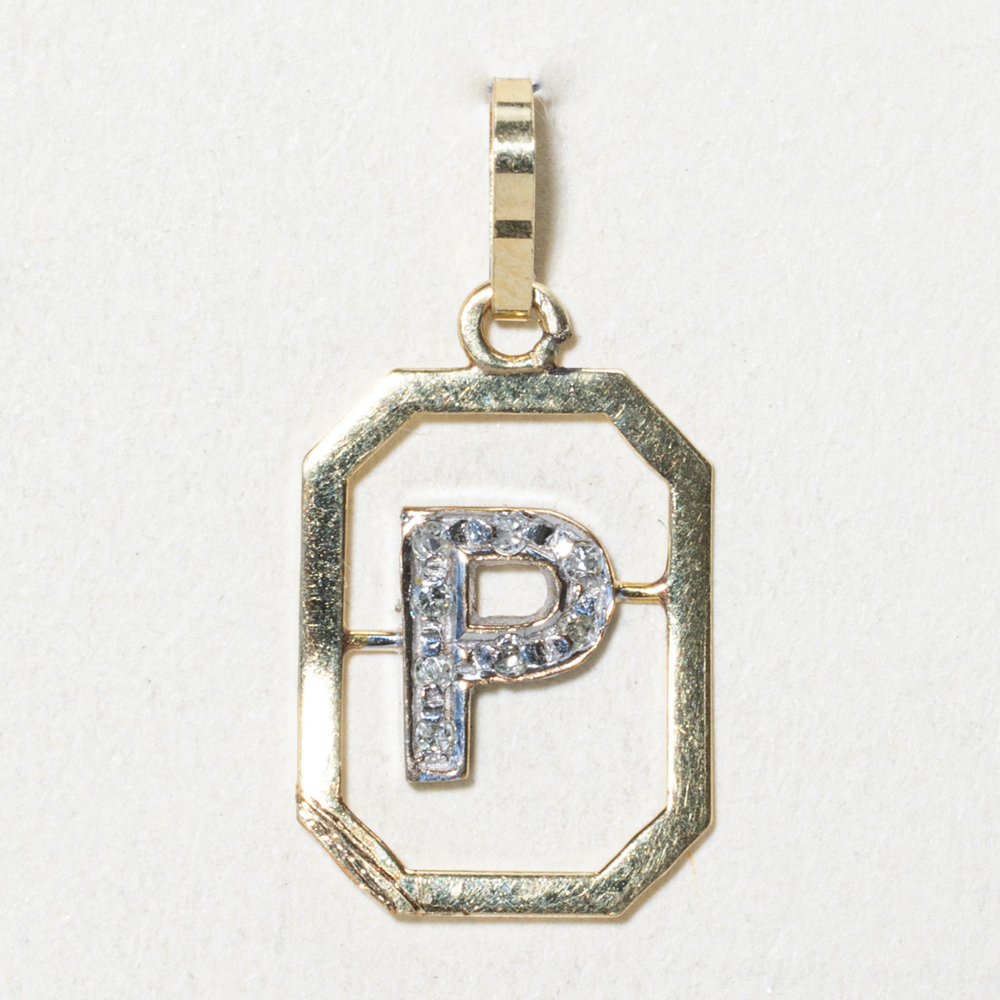 Diamond 'P' Initial Pendant | 0.05ctw