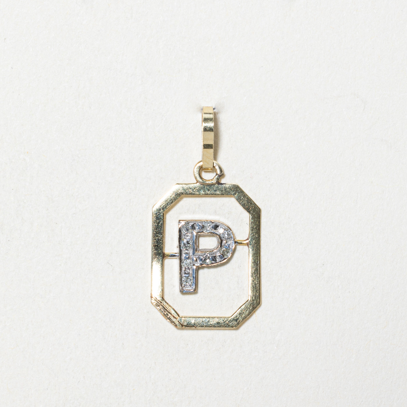 Diamond 'P' Initial Pendant | 0.05ctw