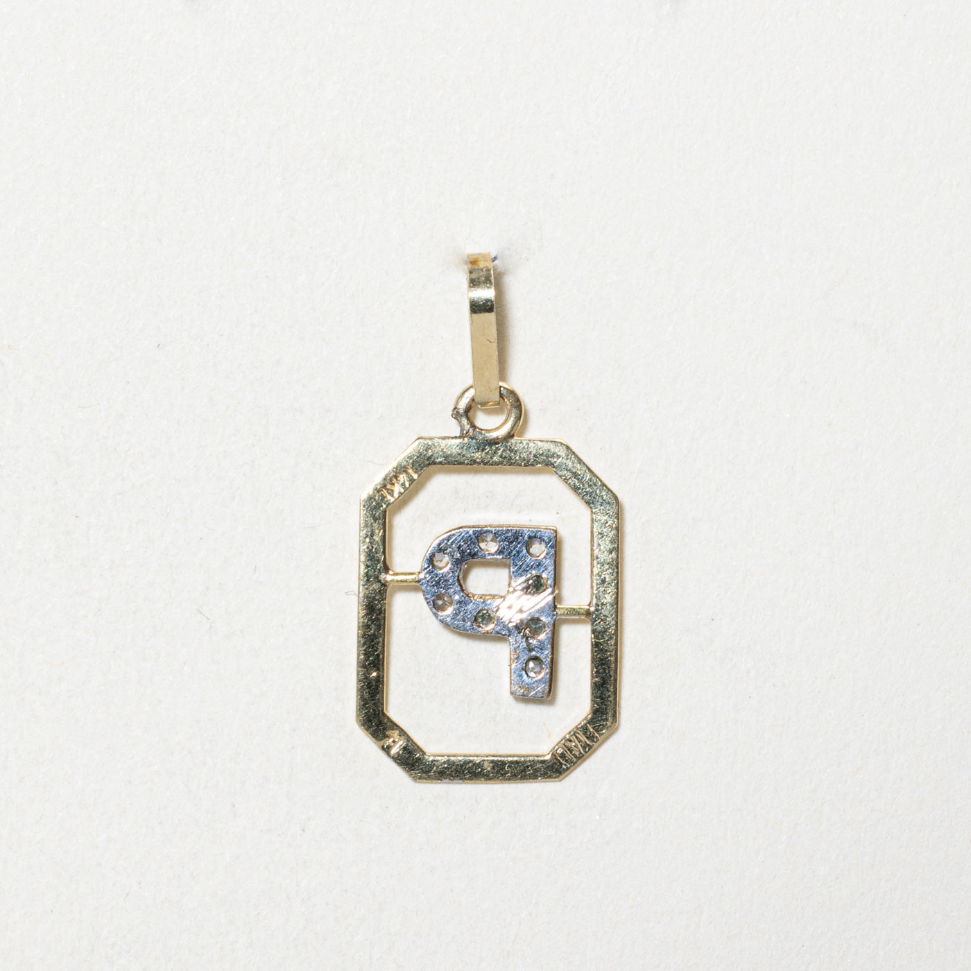 Diamond 'P' Initial Pendant | 0.05ctw