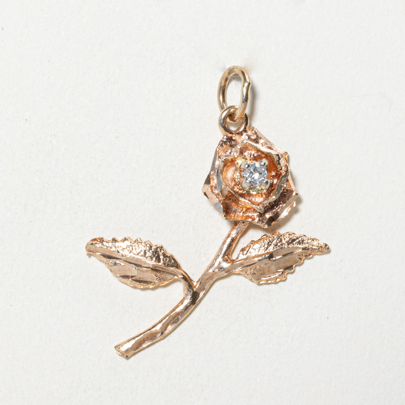 Diamond Rose Pendant | 0.04ct
