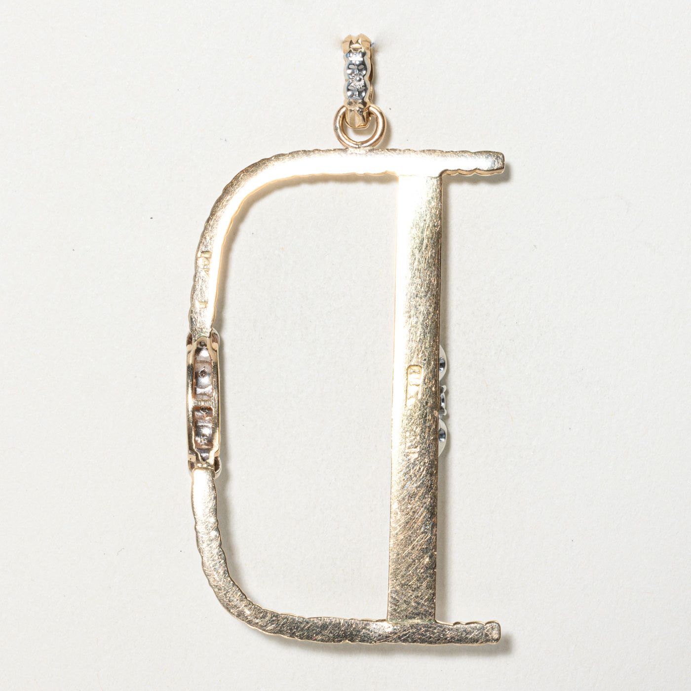 Diamond 'D' Large Initial Pendant | 0.20ctw