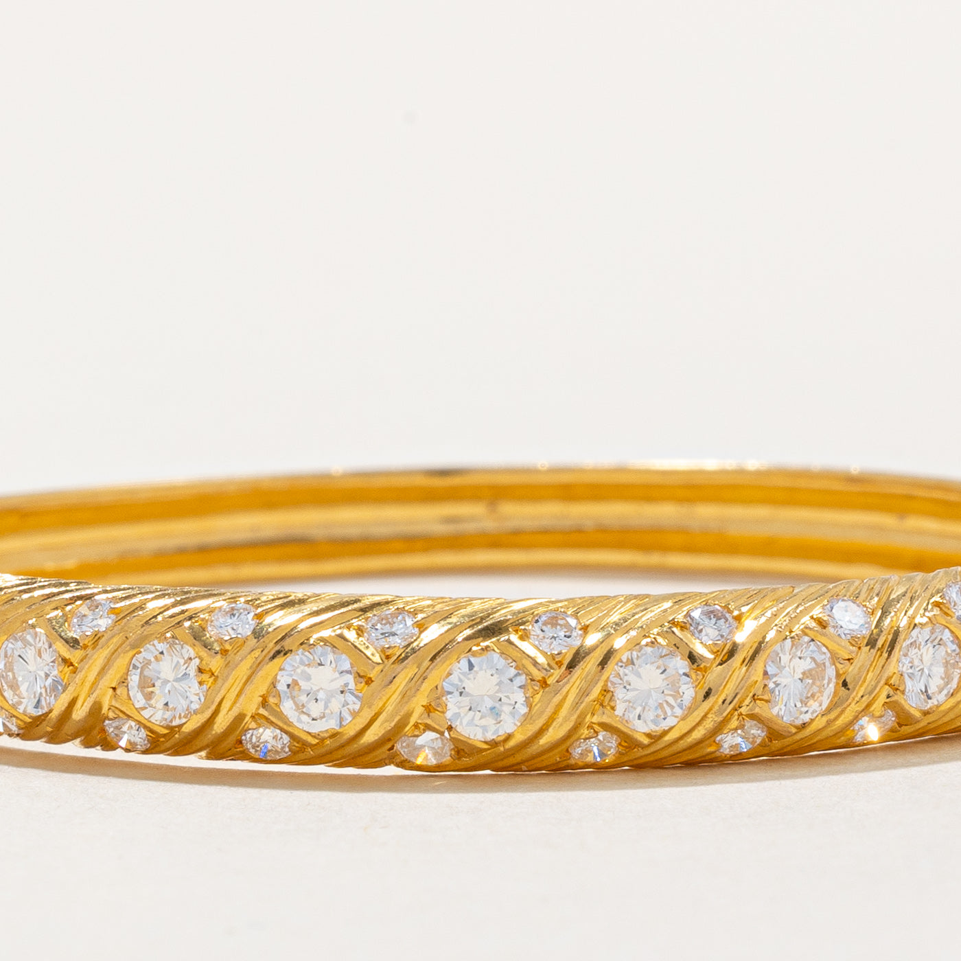 Bezel Set Diamond Bangle | 1.75ctw | 6" |