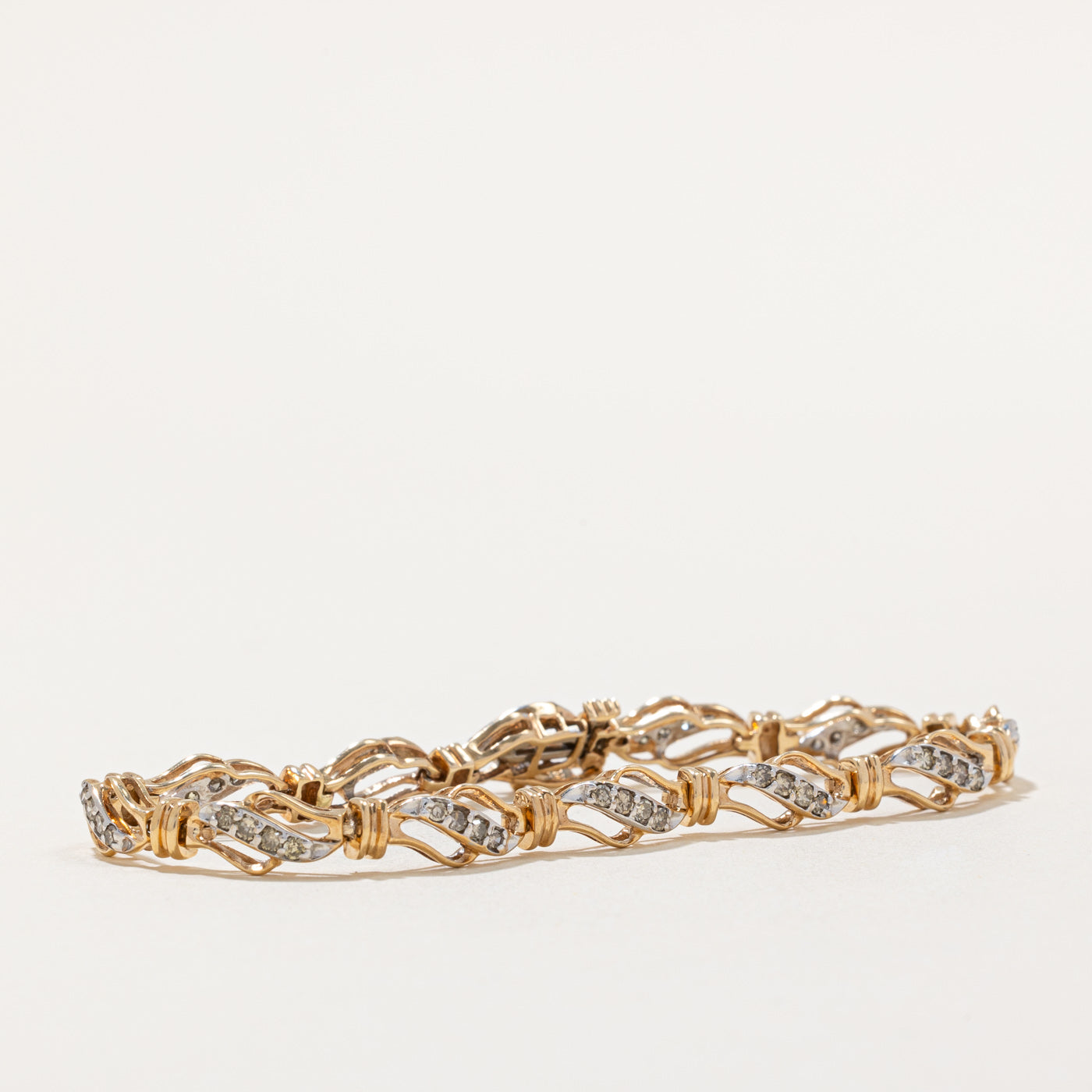 Two Tone Gold Diamond Bracelet | 0.60ctw | 6" |