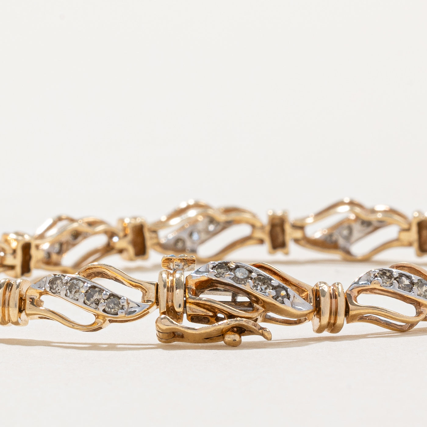 Two Tone Gold Diamond Bracelet | 0.60ctw | 6" |