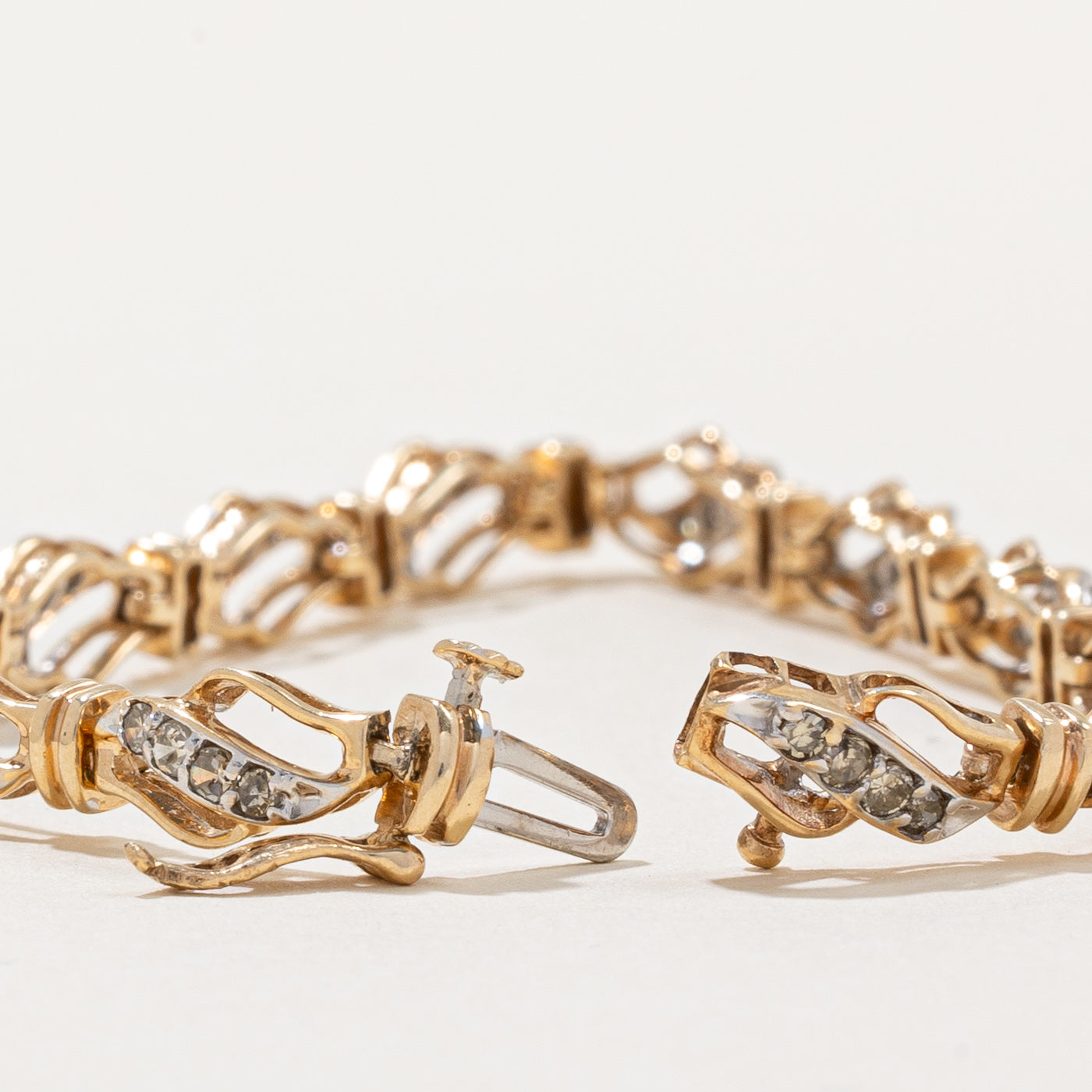 Two Tone Gold Diamond Bracelet | 0.60ctw | 6" |
