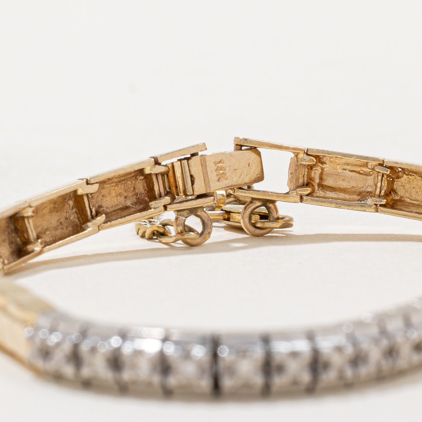 Two Tone Gold Illusion Set Diamond Bracelet | 0.27ctw | 7.5" |
