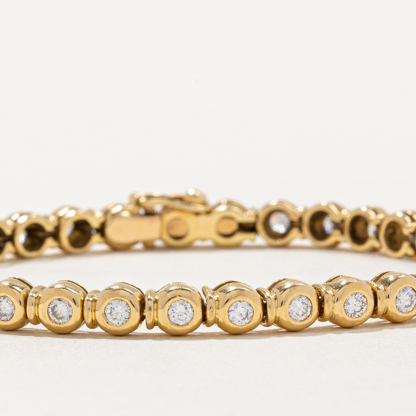 Bezel Set Diamond Bracelet | 1.08ctw | 7" |