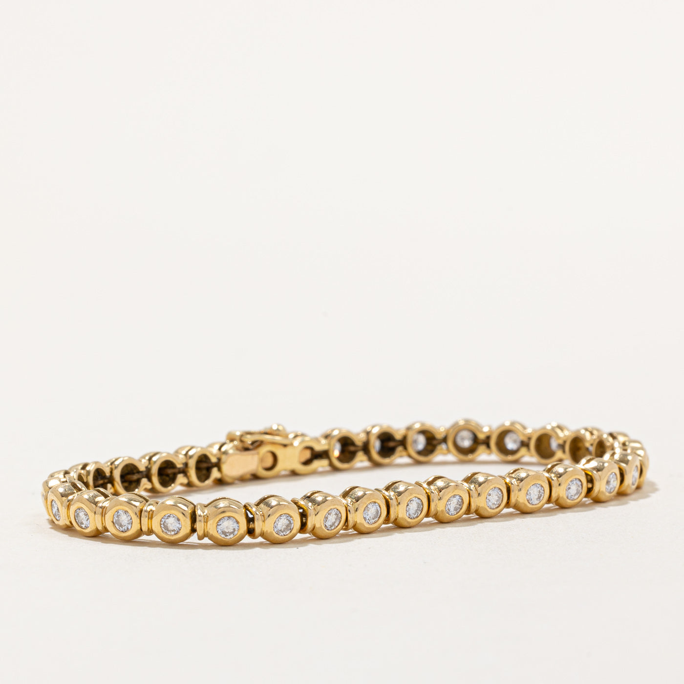 Bezel Set Diamond Bracelet | 1.08ctw | 7" |
