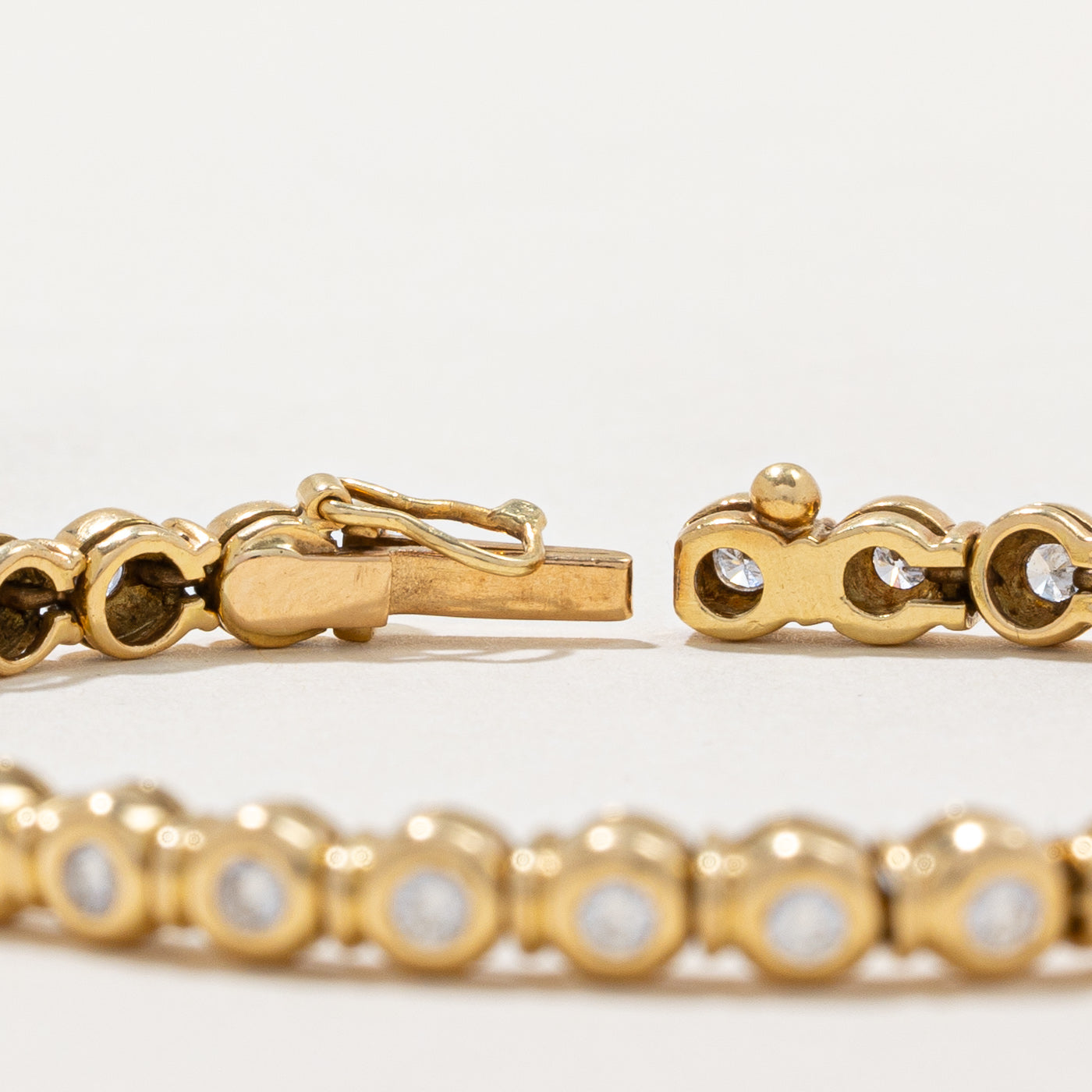 Bezel Set Diamond Bracelet | 1.08ctw | 7" |