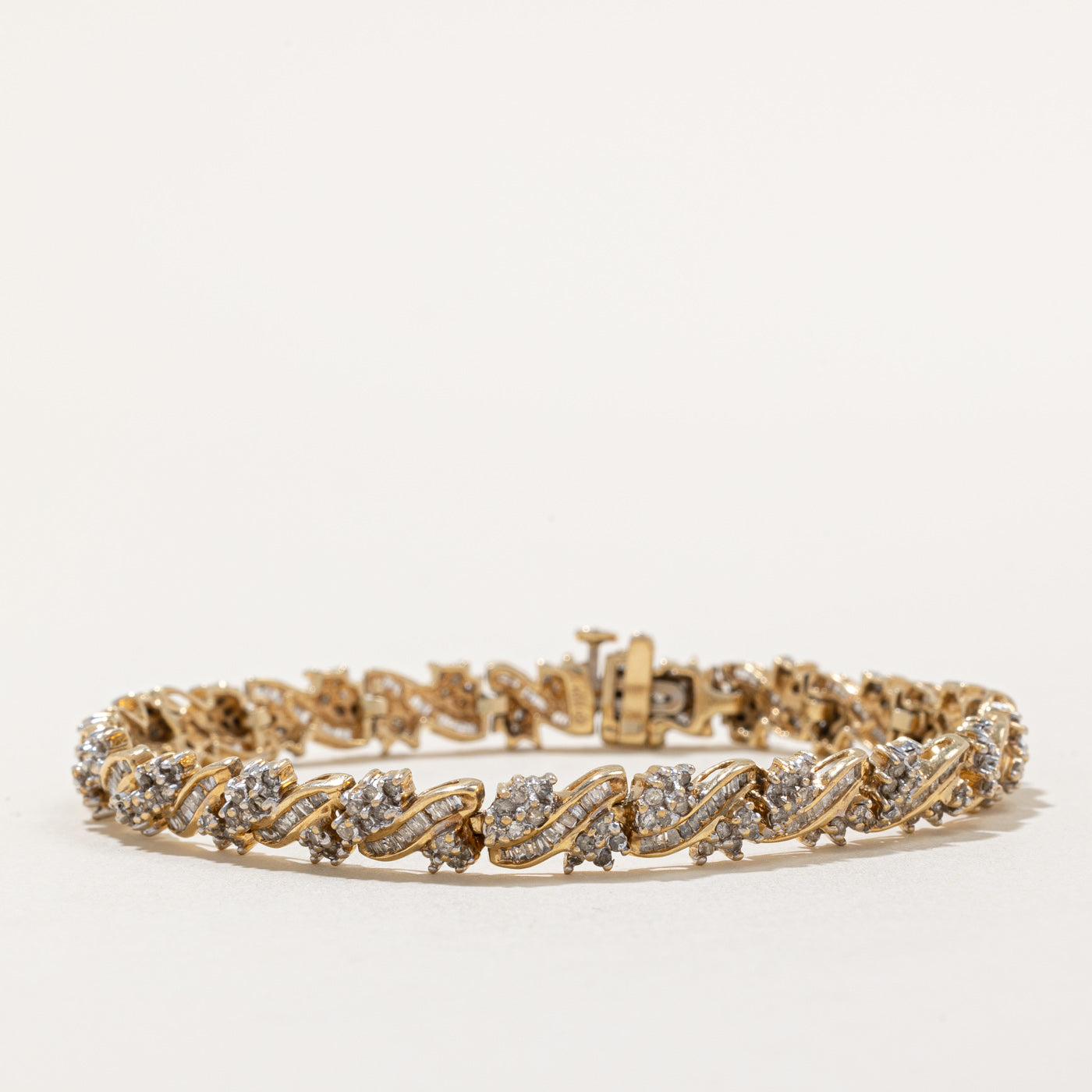 Bracelet vintage en diamants taille multiple | 2,35 ct | 17,8 cm |
