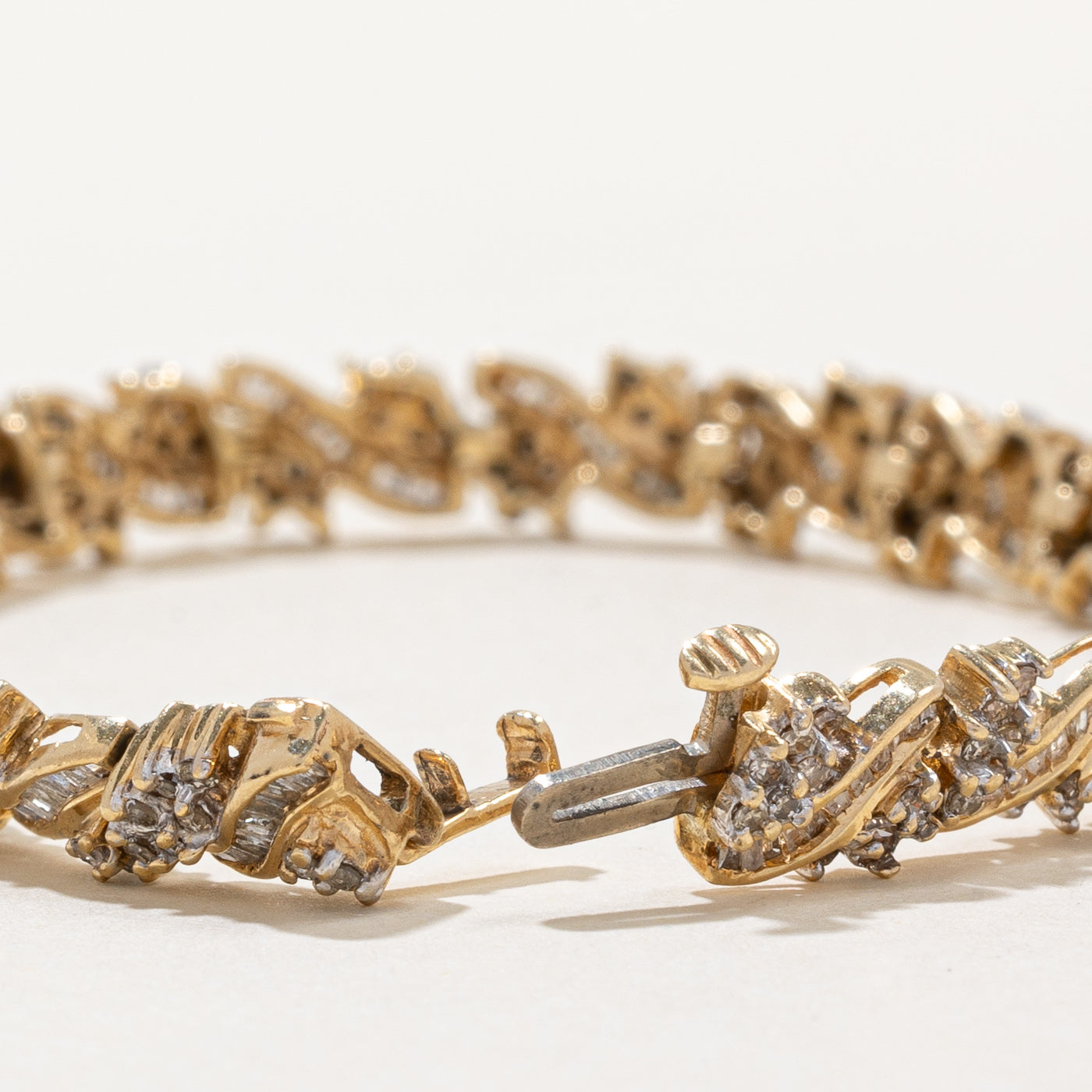 Bracelet vintage en diamants taille multiple | 2,35 ct | 17,8 cm |