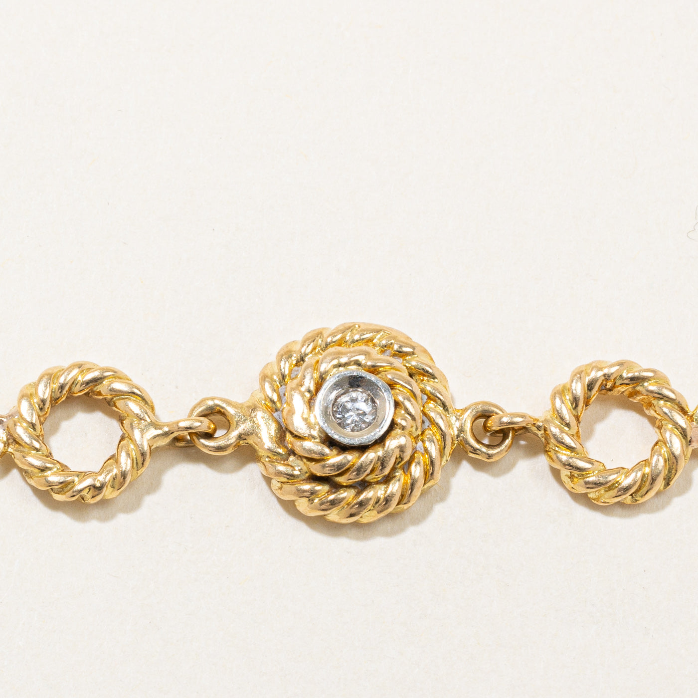 Italian Diamond Pendant Bracelet | 0.04ct | 8.5" |