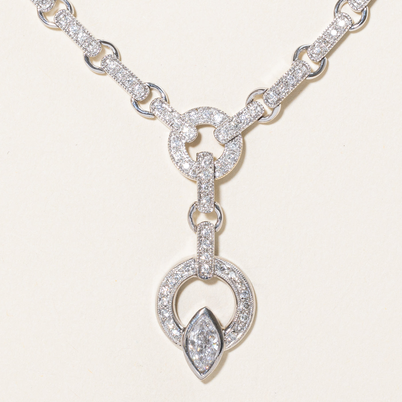 Diamond Drop Necklace | 1.05ctw | 17" |
