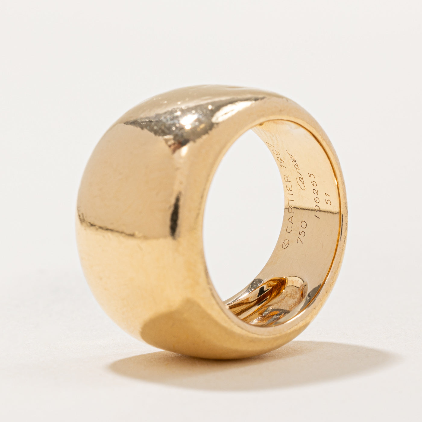 'Cartier' 18k Yellow Gold Chunky Ring | Circa 1997 | SZ 5.25 |