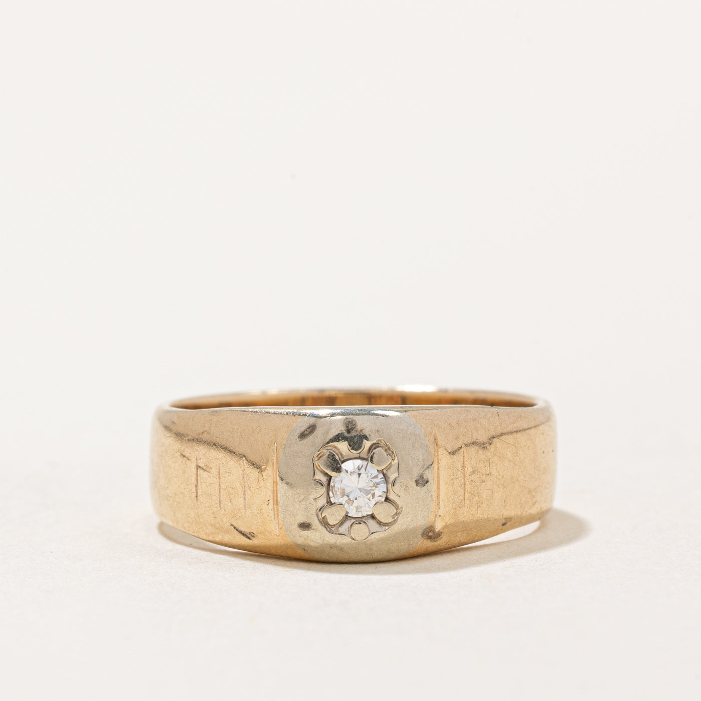 Bande de diamant solitaire | 0,06 ct | Taille 6,5 |