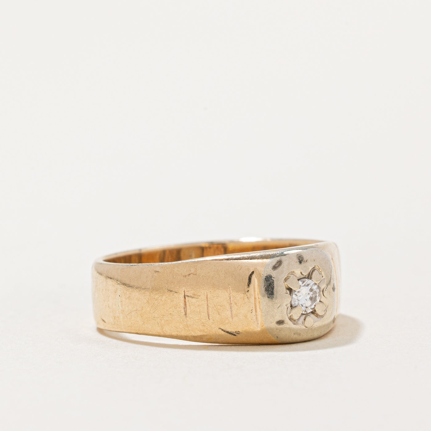 Bande de diamant solitaire | 0,06 ct | Taille 6,5 |