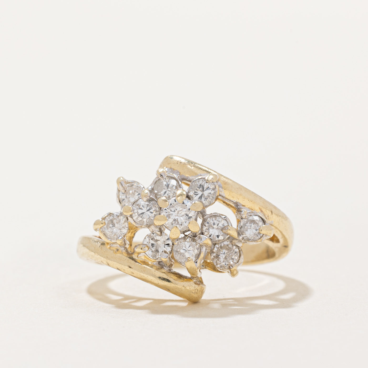 Diamond Cluster Bypass Ring | 0.70ctw | SZ 5.25 |