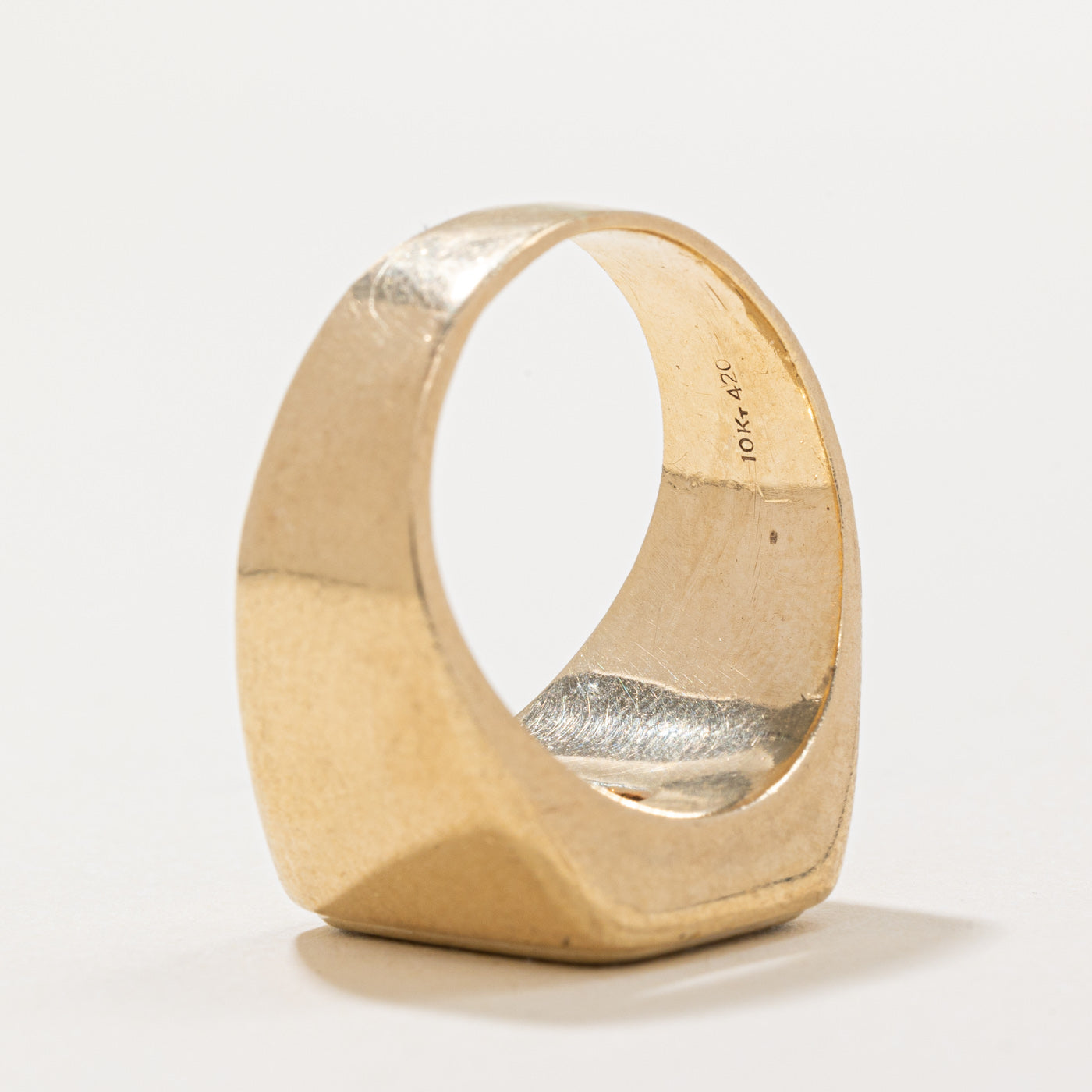 Pave Set Diamond Grid Signet Ring | 0.60ctw | SZ 8.5 |