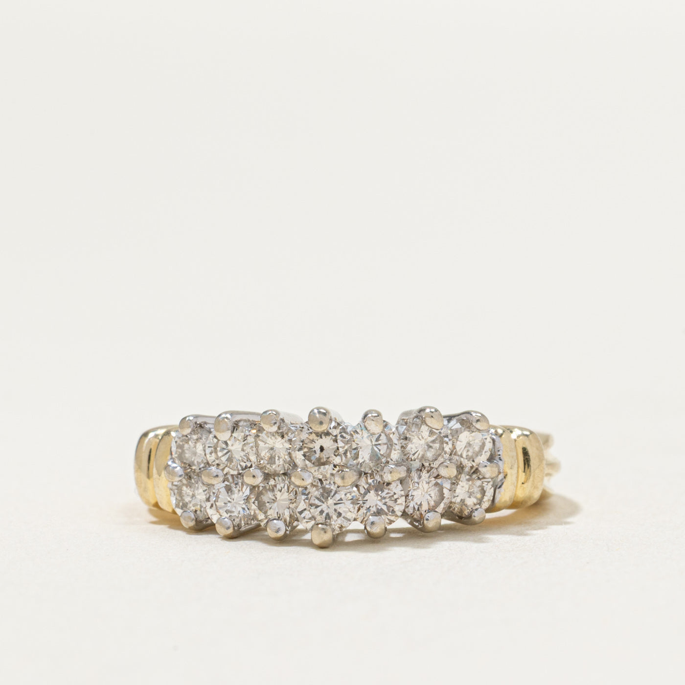 Double Row High Set Diamond Ring | 1.00ctw | SZ 6.25