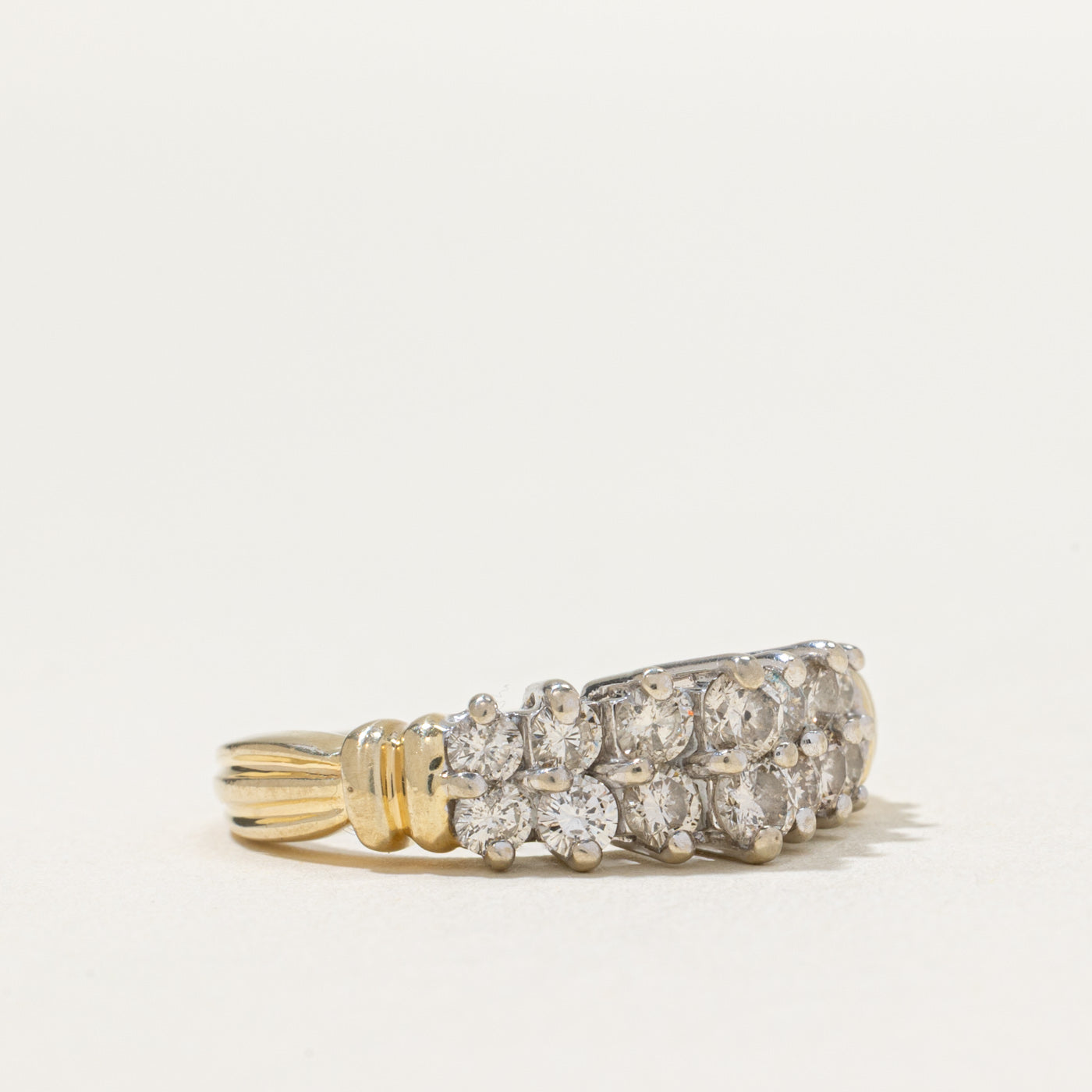 Double Row High Set Diamond Ring | 1.00ctw | SZ 6.25