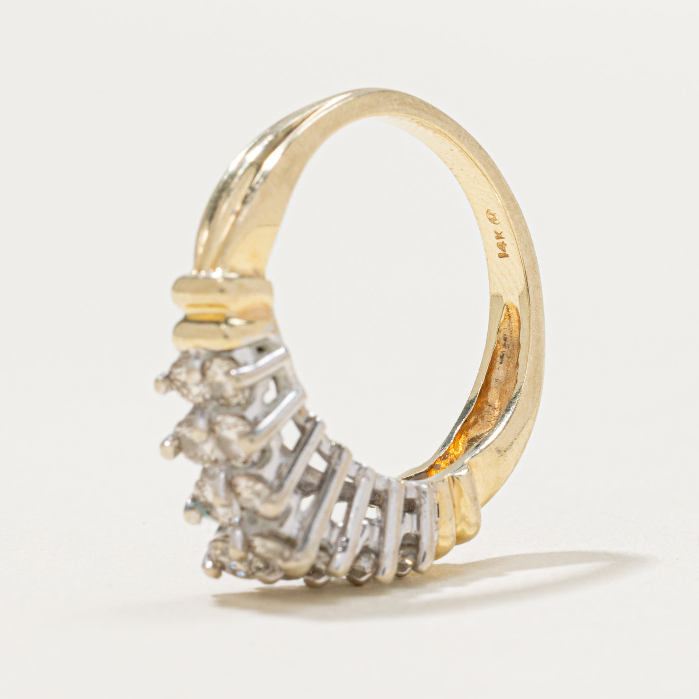 Double Row High Set Diamond Ring | 1.00ctw | SZ 6.25