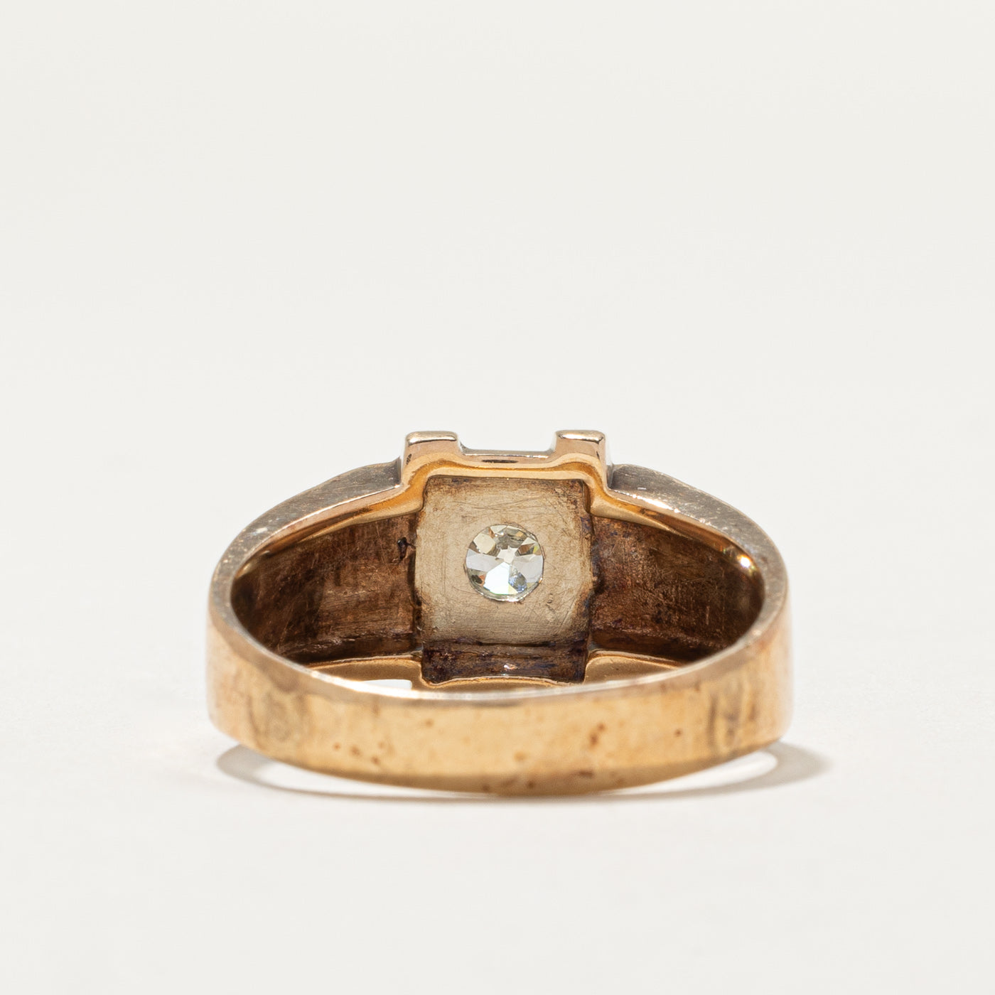Old European Cut Diamond Textured Ring | 0.40ct | SZ 10.5 |