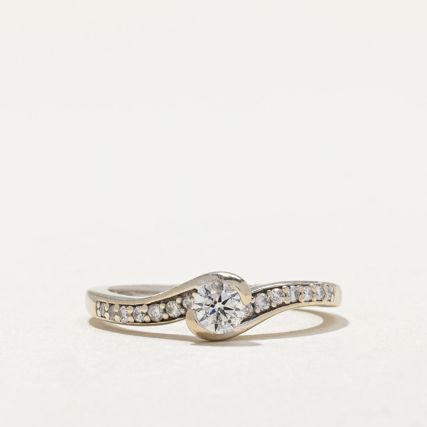 Diamond Bypass Ring | 0.27ct, 0.13ctw | SZ 7 |