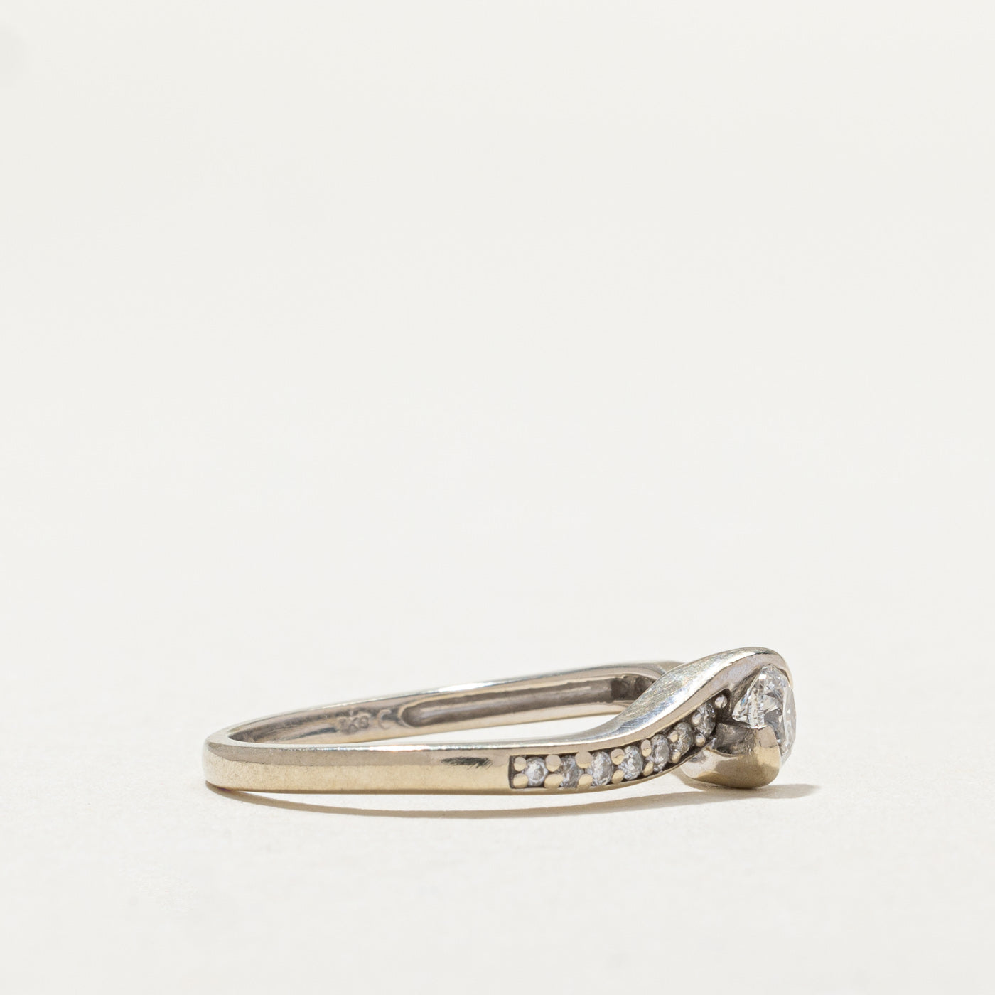 Diamond Bypass Ring | 0.27ct, 0.13ctw | SZ 7 |
