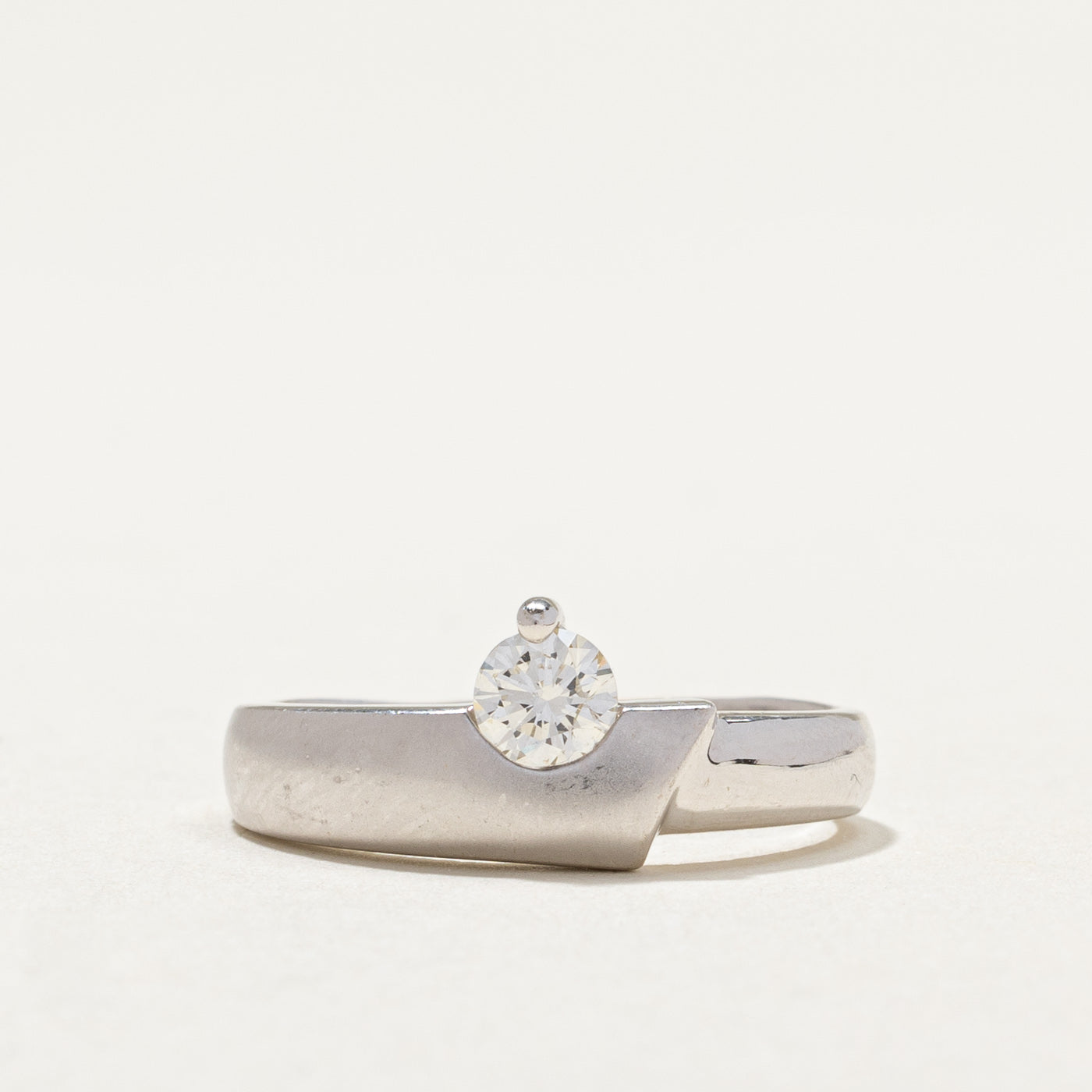 18k White Gold Solitaire Diamond Ring | 0.27ct | SZ 6.25 |