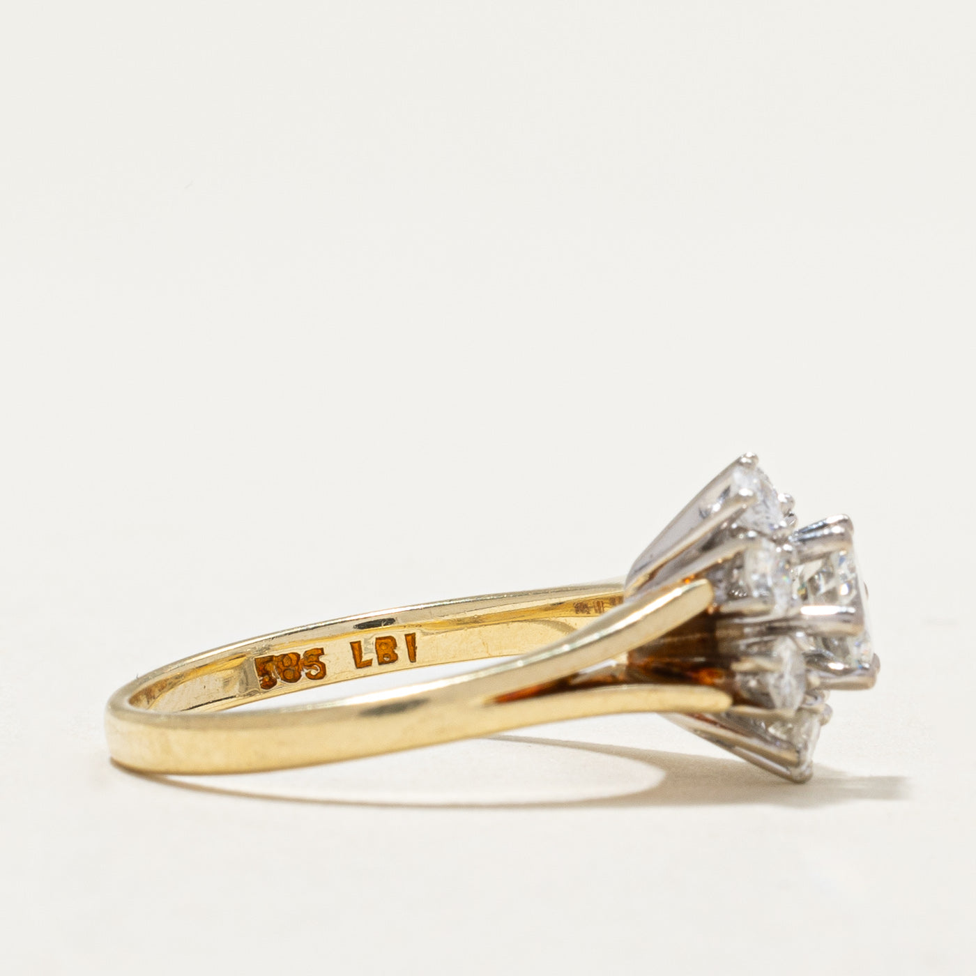 Diamond Petal Ring | 0.48ct, 0.40ctw | SZ 6.5 |